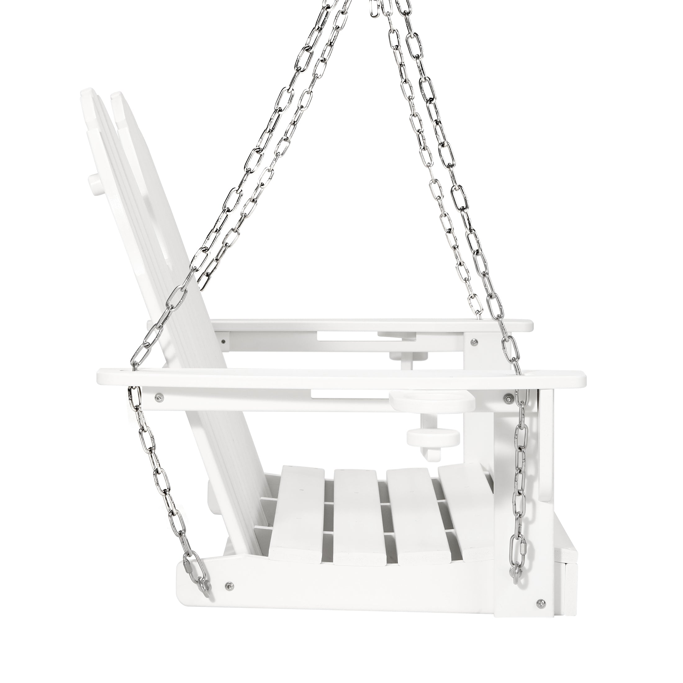 Savannah 4ft Outdoor HDPE Poly Farmhouse Hanging Porch Swing With Cup Holders