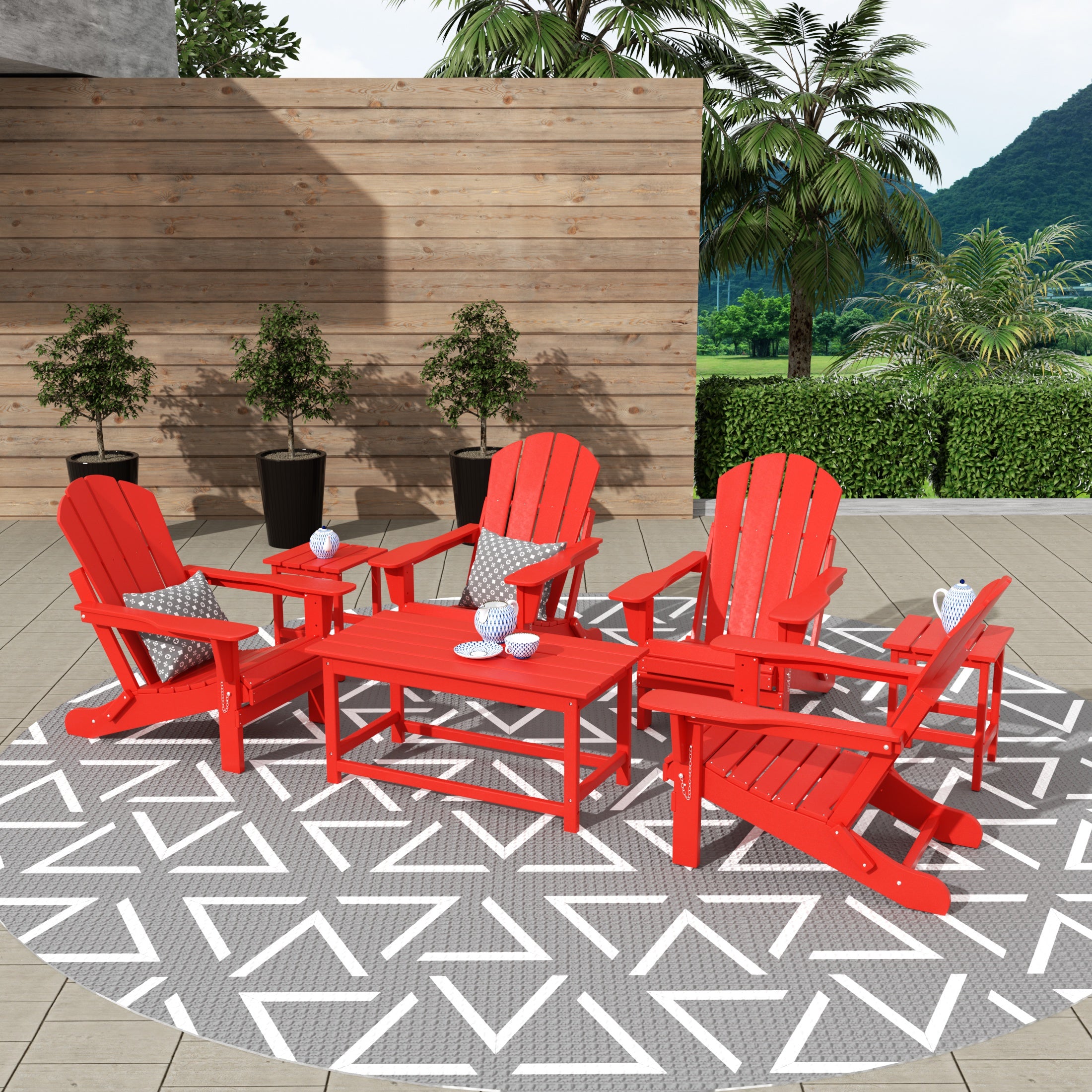 Paradise 3-Piece set outdoor Coffee and Side table for Adirondack chair