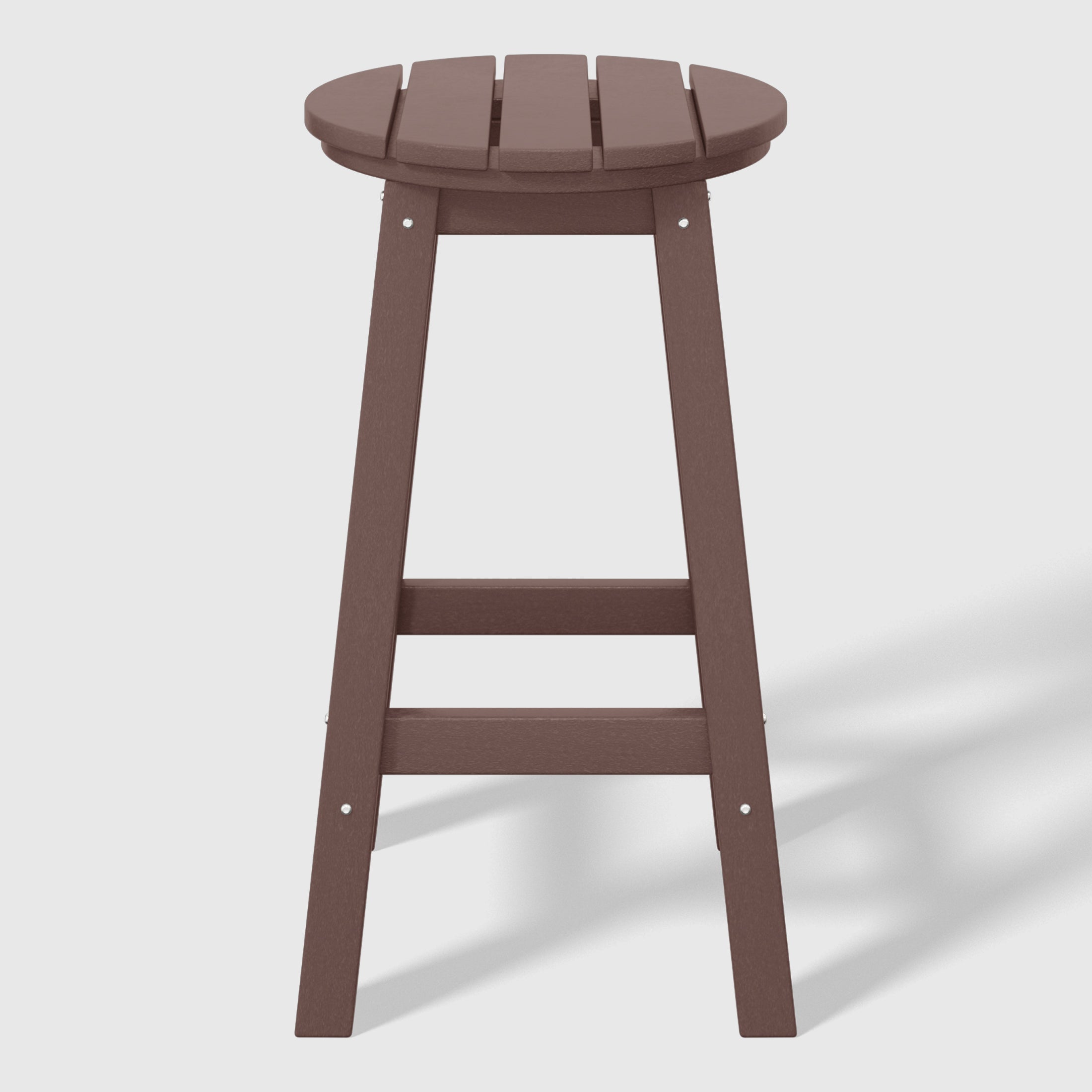 Paradise 24" HDPE Outdoor Patio Round Counter Height Bar Stool Set of 2