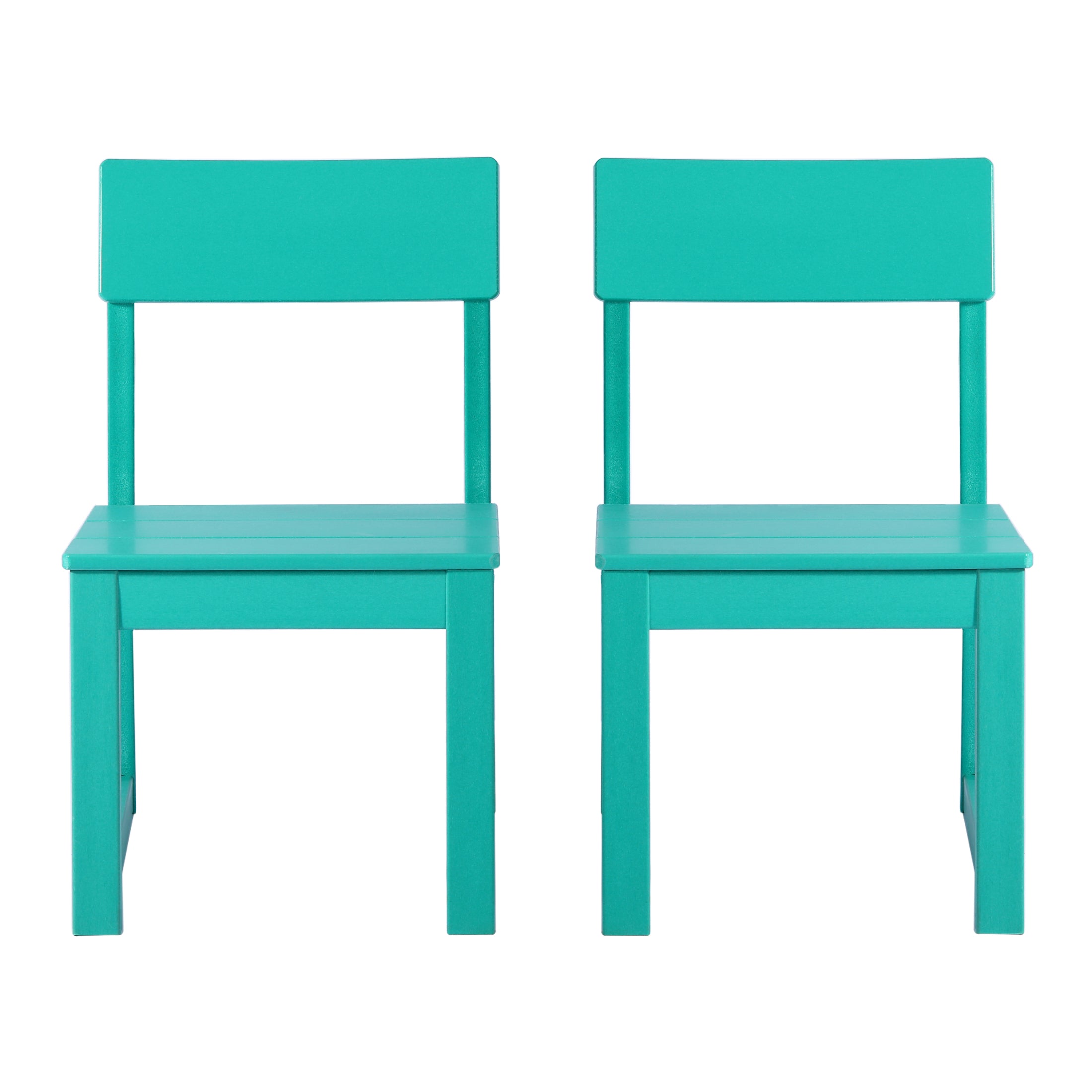 Cambria Modern HDPE Outdoor Armless Patio Dining Chairs (Set of 2)