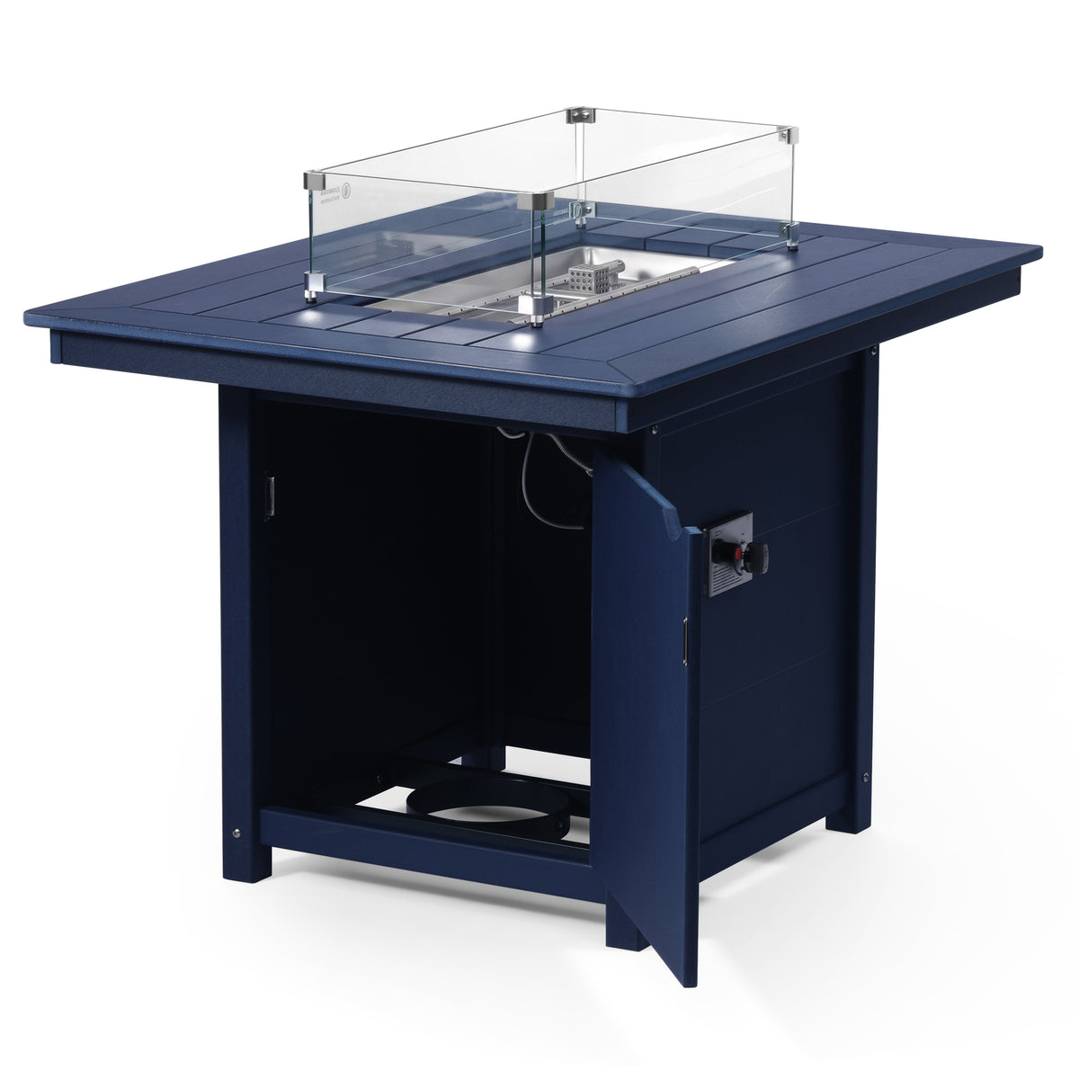 Sol 46" Modern Outdoor Patio Gas Propane Rectangular Fire Pit Table