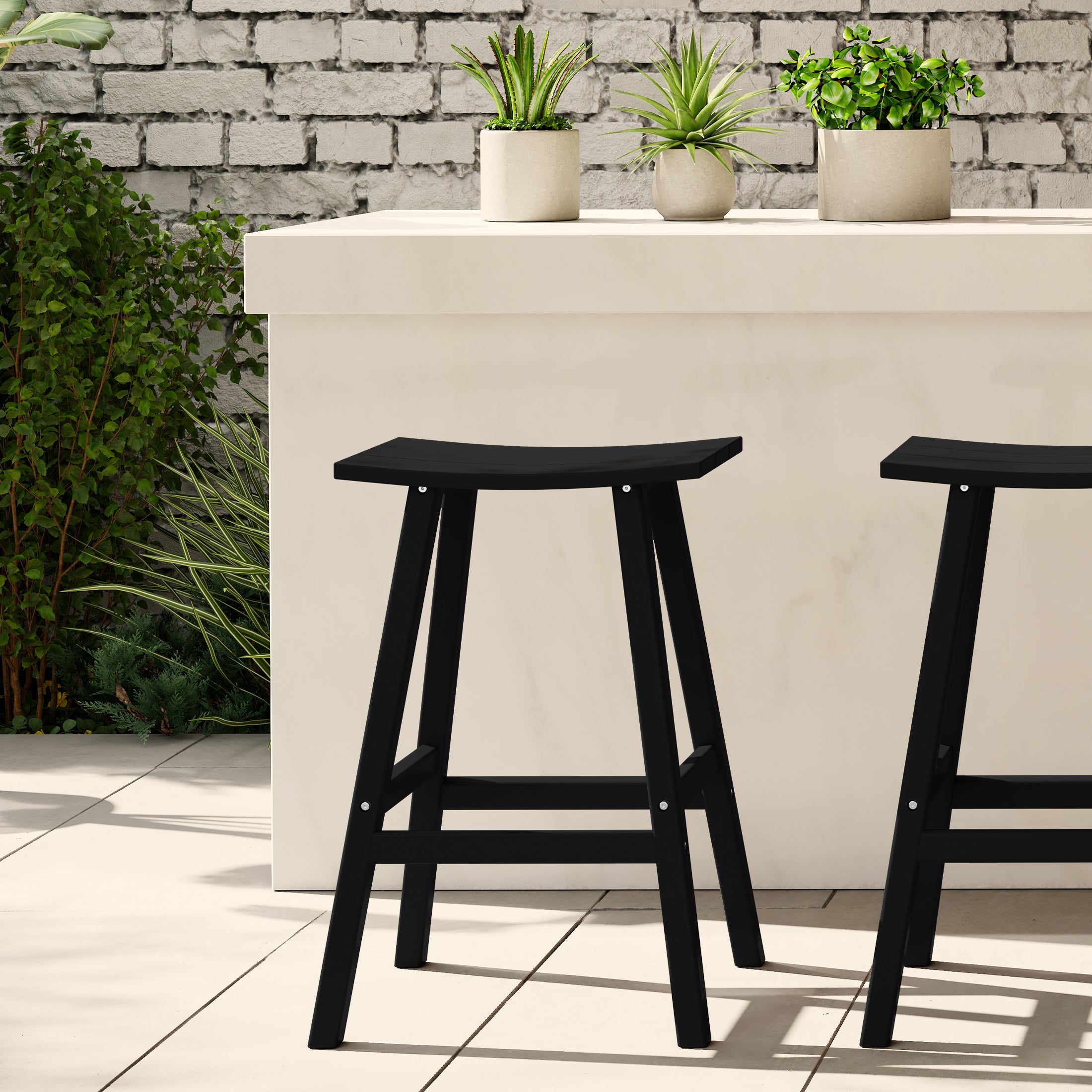 Paradise Westintrends 29" height Outdoor / Patio Saddle bar stool