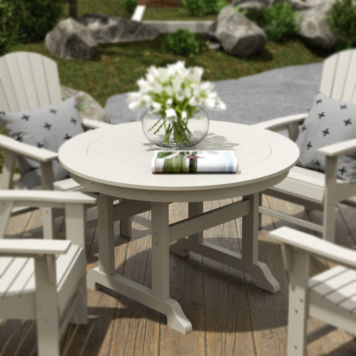 Paradise 47" Outdoor Patio Round Dining Table
