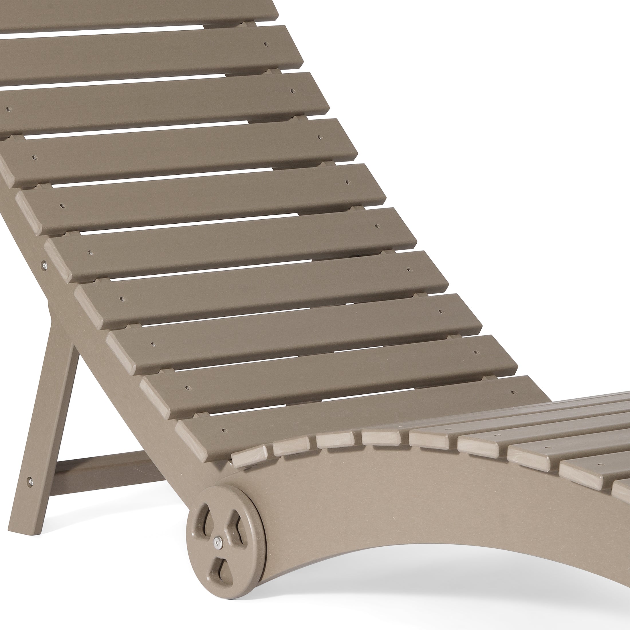 Outdoor HDPE In-Pool Patio Chaise Lounge Chair With Wheels