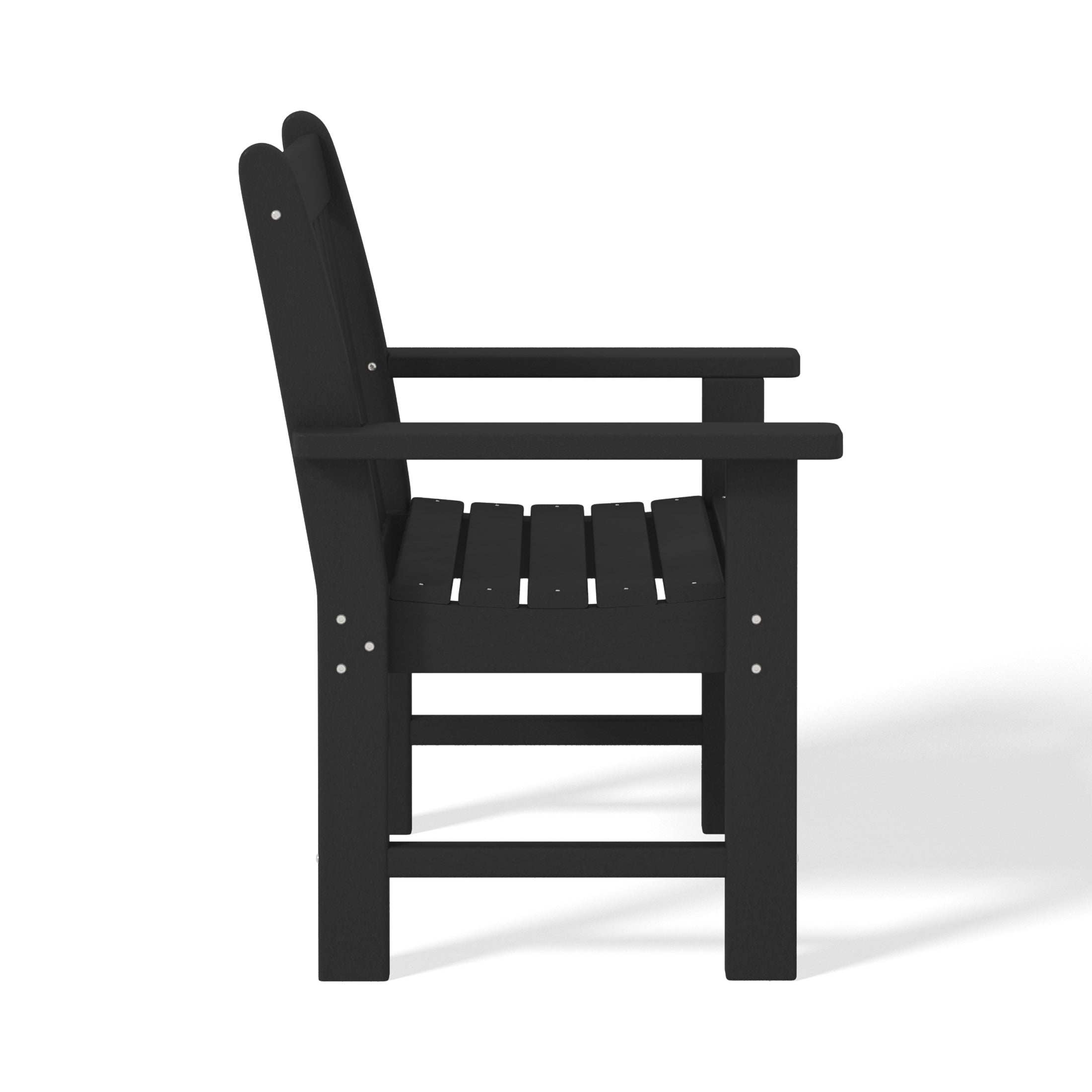 Paradise Outdoor Patio HDPE Adirondack Dining Arm Chairs (Set of 2)