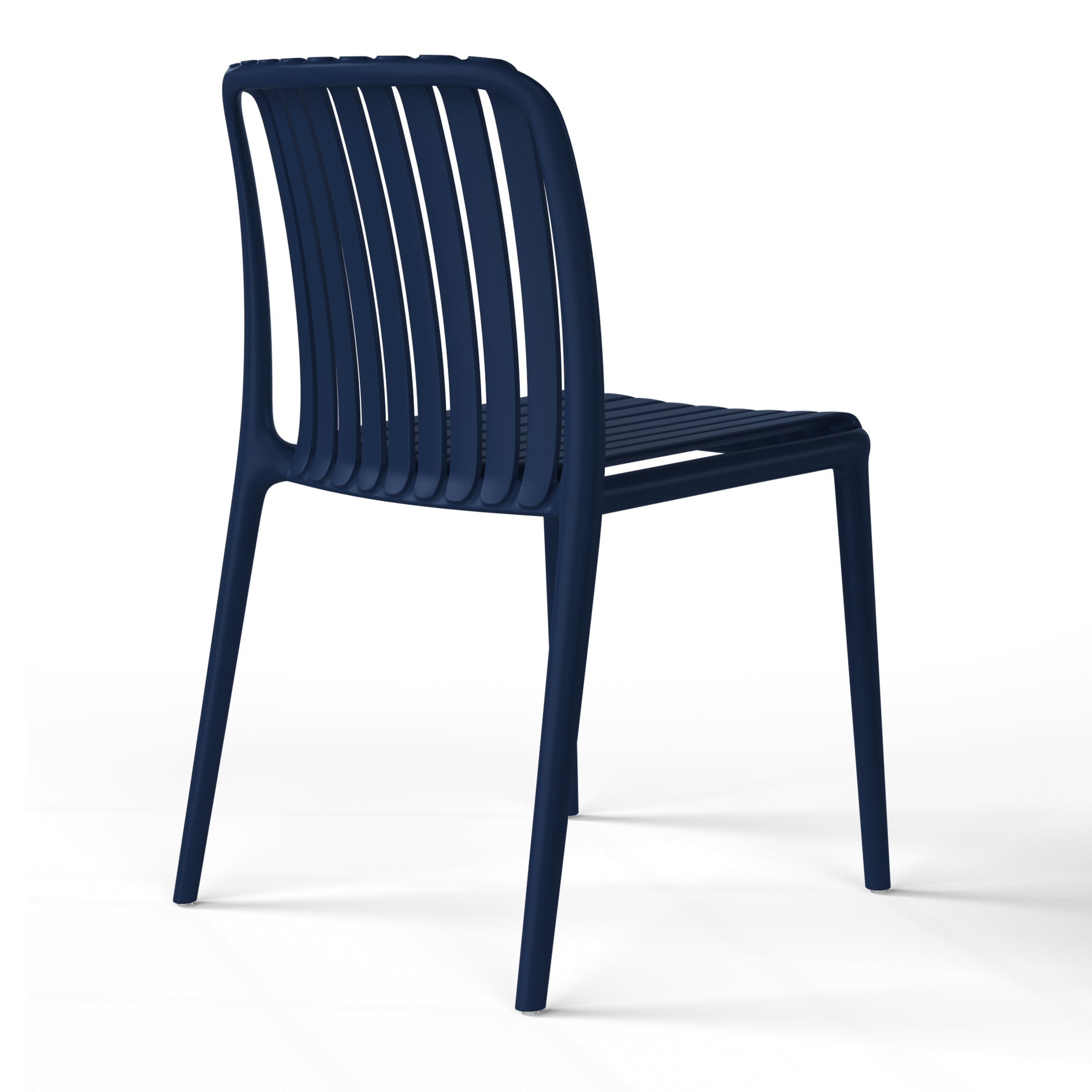 Sunshine Outdoor Stackable Polypropylene Plastic Dining Side Chairs (Set of 2)