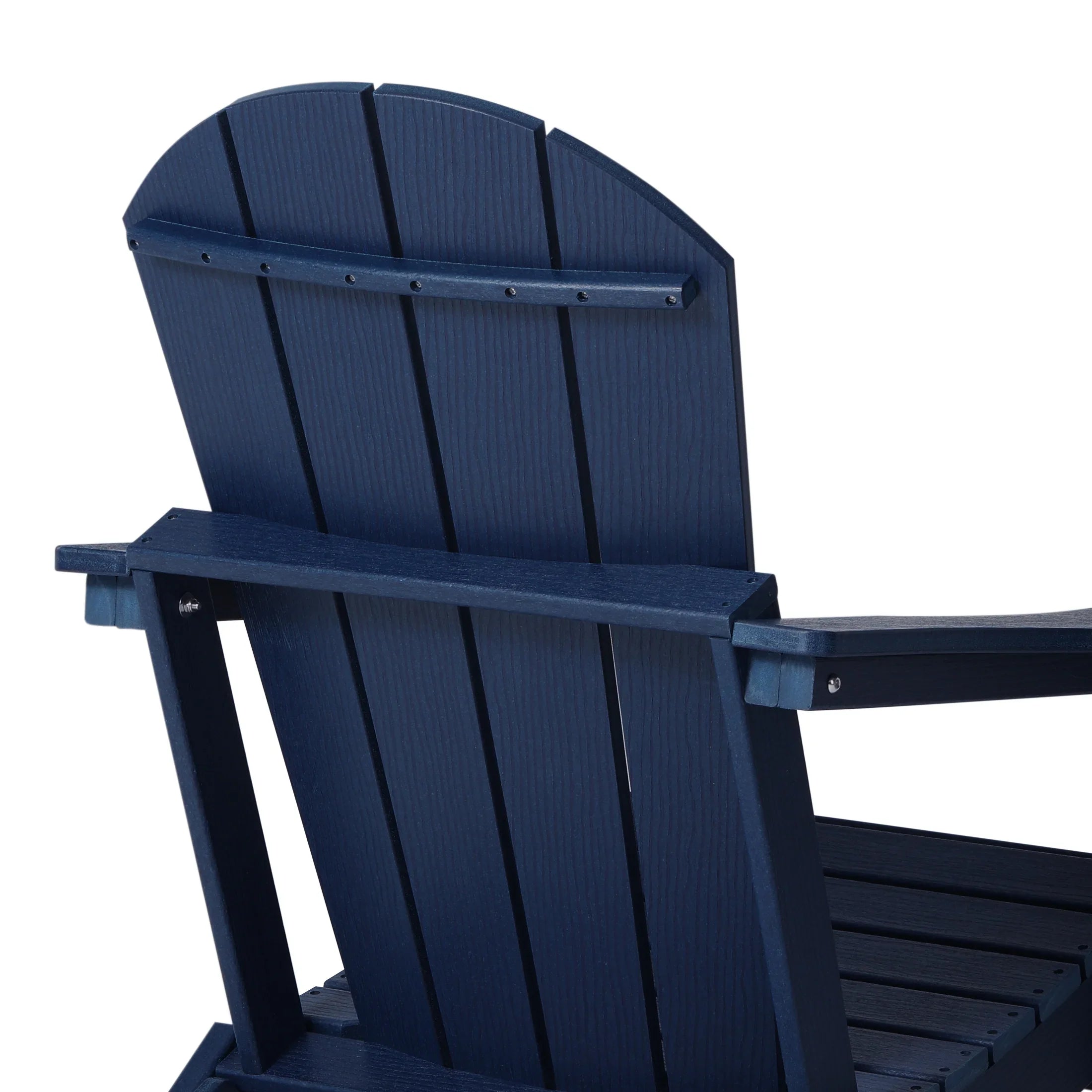 Rockport Outdoor Patio HDPE Resin Adirondack Chair With Cup Holder and