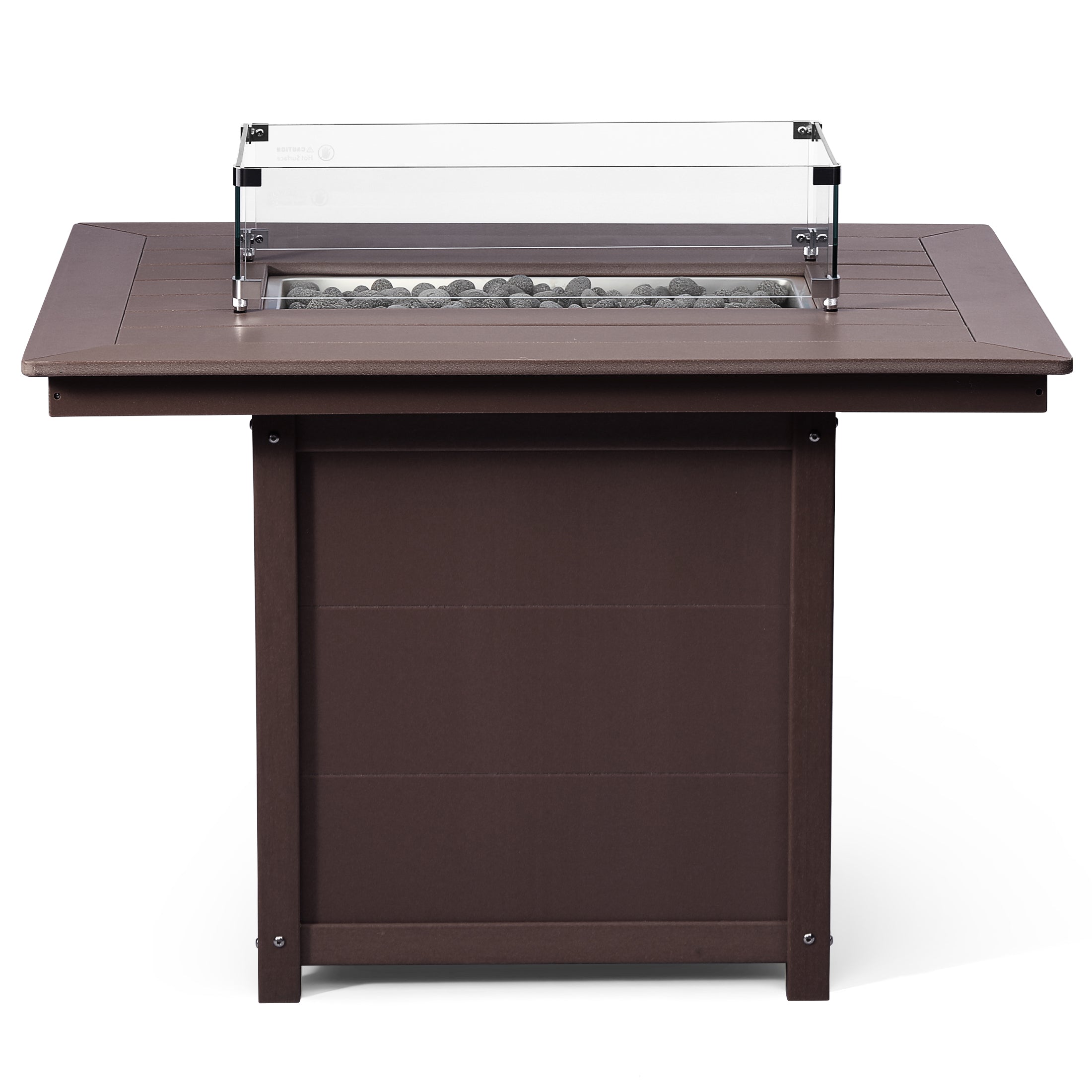 Sol 46" Modern Outdoor Patio Gas Propane Rectangular Fire Pit Table