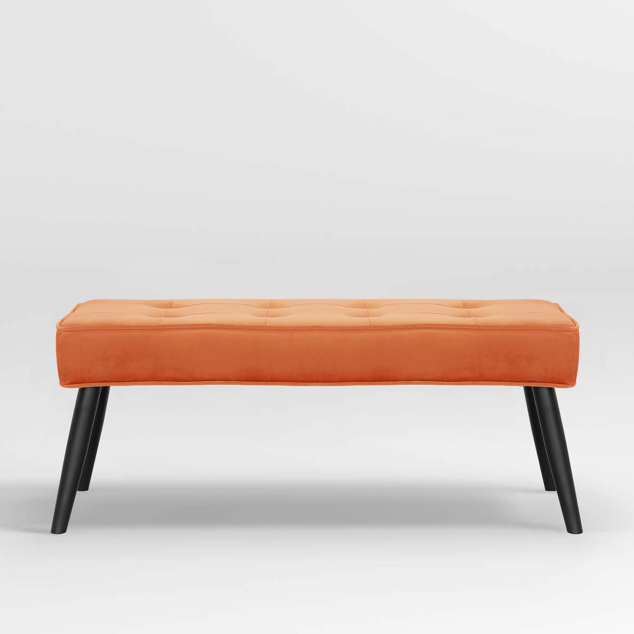 Hank Button Tufted Velvet Upholstered Accent Bench