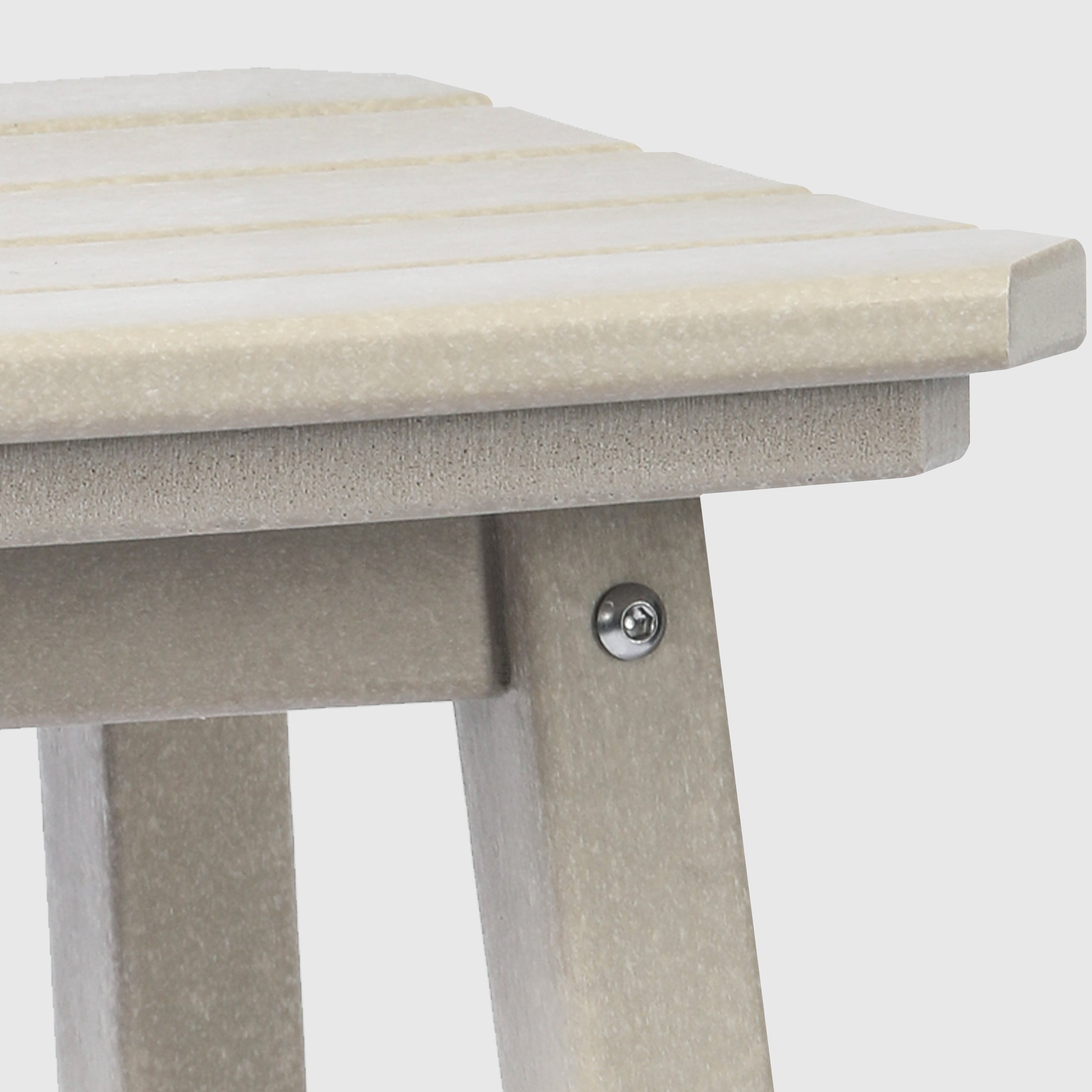 Paradise 24" HDPE Outdoor Patio Counter High Backless Square Bar Stools Set of Three