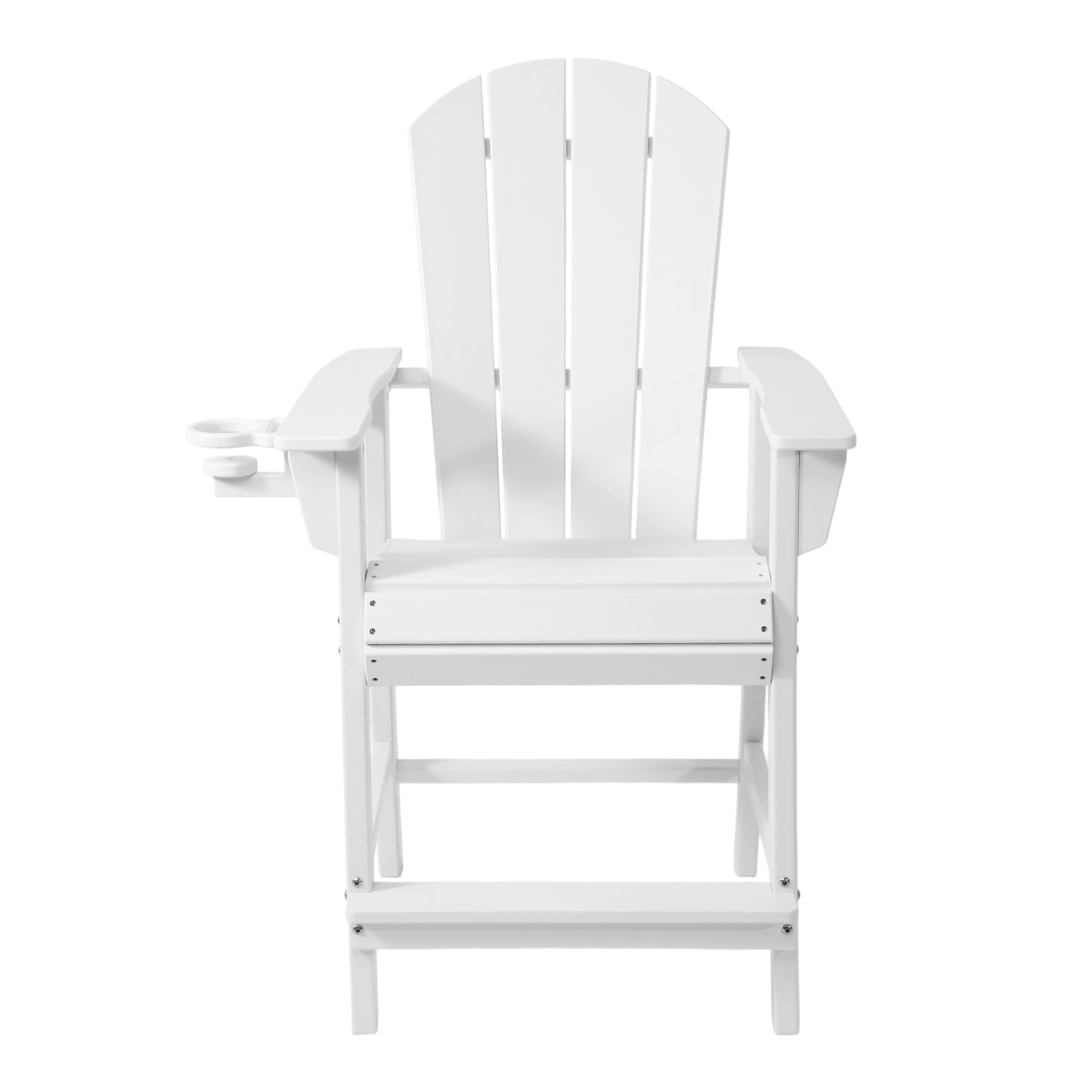 Paradise Outdoor HDPE  Tall Adirondack Counter Height Bar Chair With Cup Holder