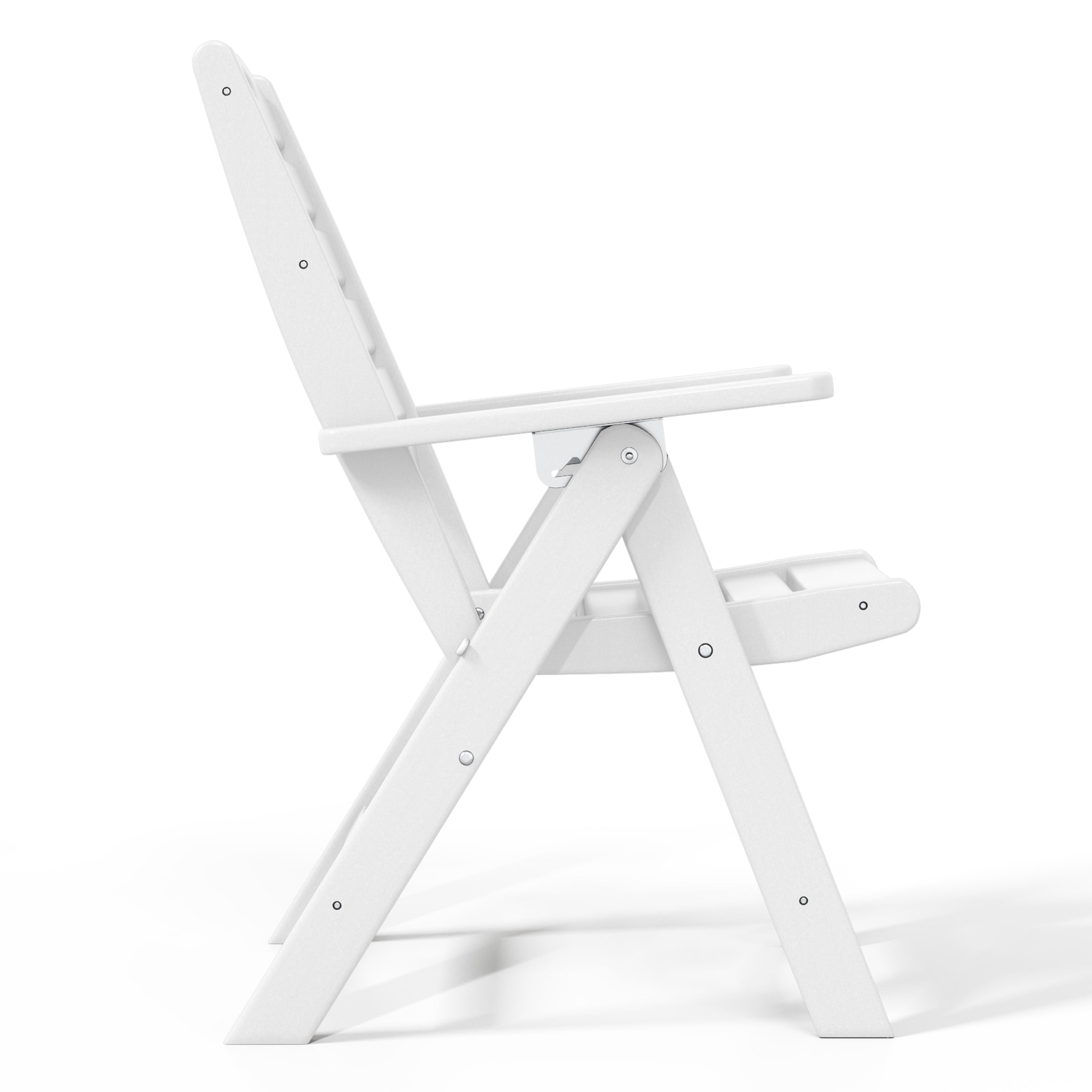 Cayman HDPE Adjustable Highback Folding Outdoor Patio Dining Chairs Set of 2