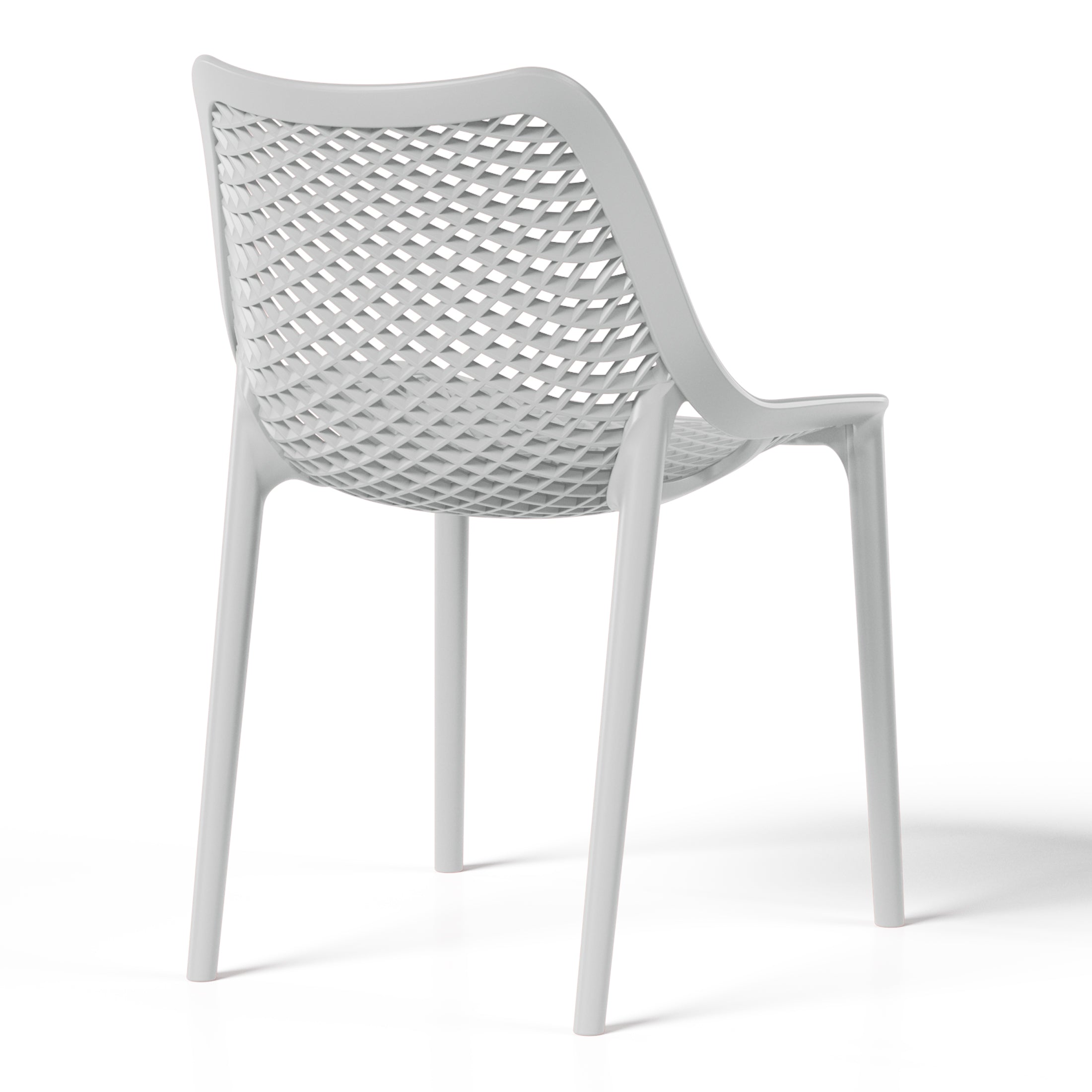 Sunshine Outdoor Stackable Modern Plastic Dining Chairs (Set of 2)