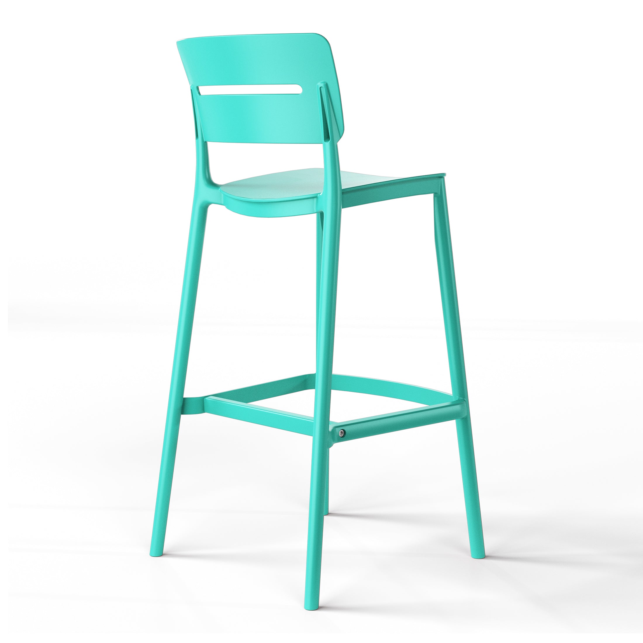 Sunshine Stackable Polypropylene Resin Plastic Outdoor Patio Bar Stools (Set of 2)