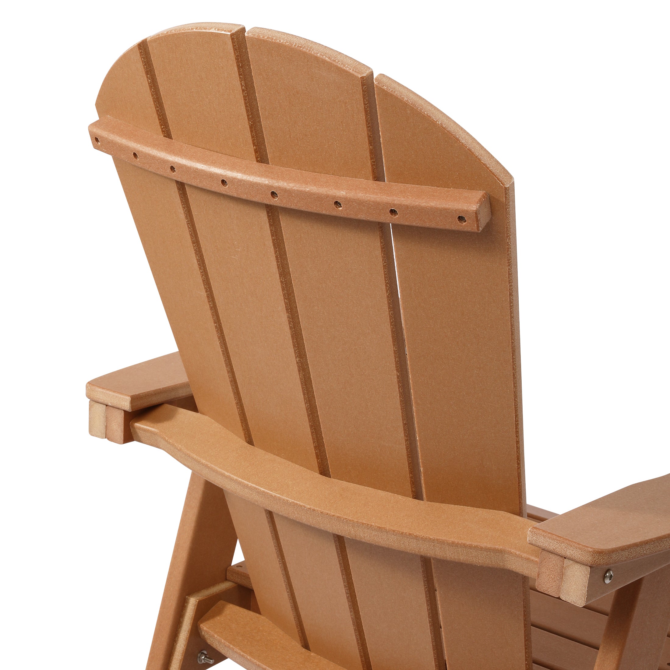 Paradise Outdoor HDPE Swivel Adirondack Patio Dining Chair With Cup Holder