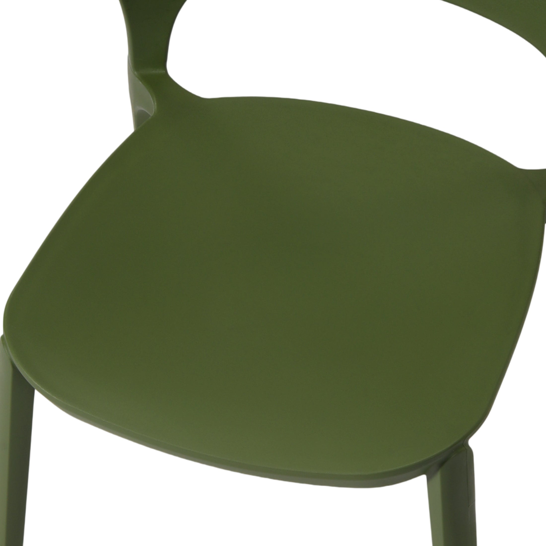 Sunshine Outdoor Modern Stackable Plastic Patio Dining Side Chairs (Set of 4)