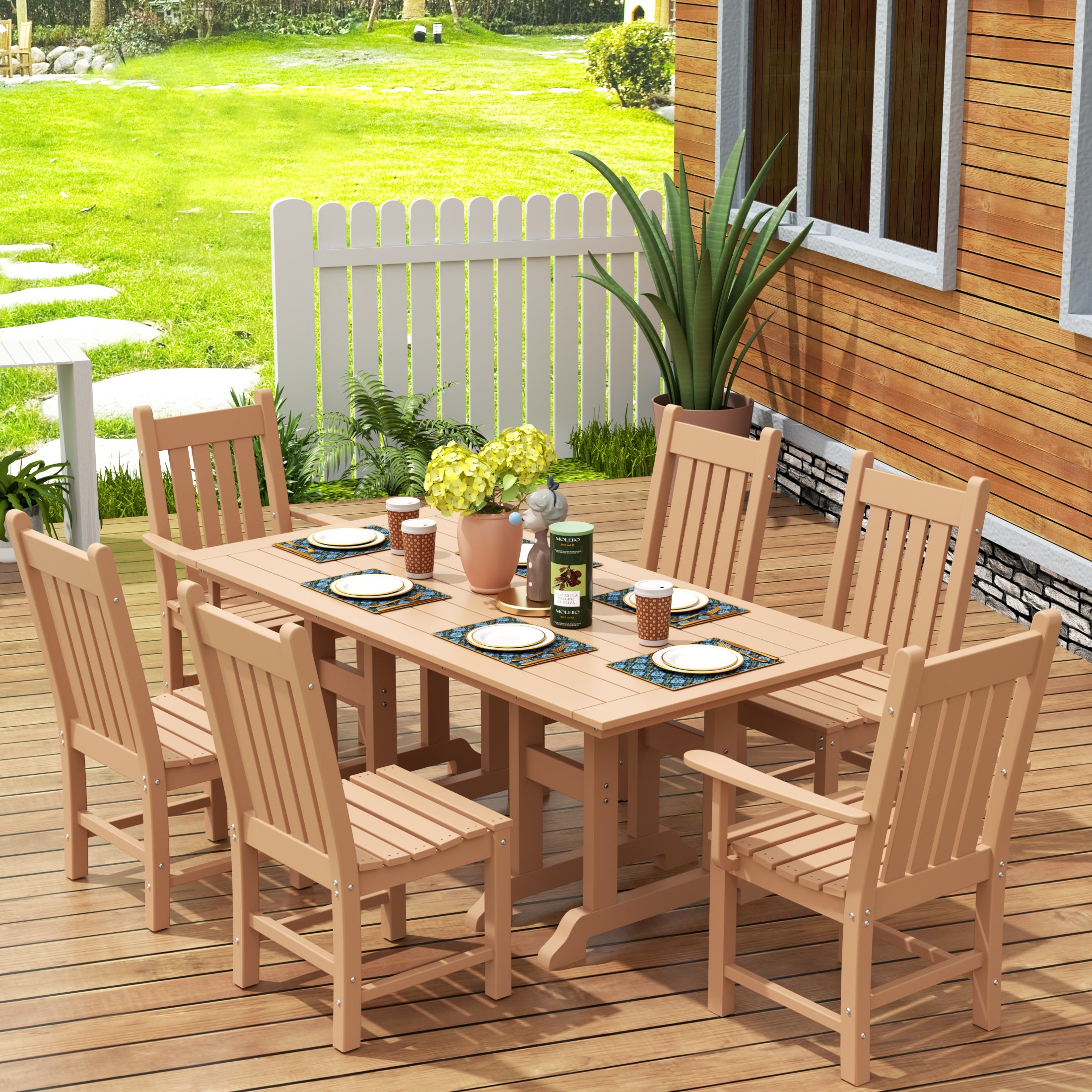 Paradise 7 Piece Outdoor Patio Dining Set Outdoor Table and Chair Set