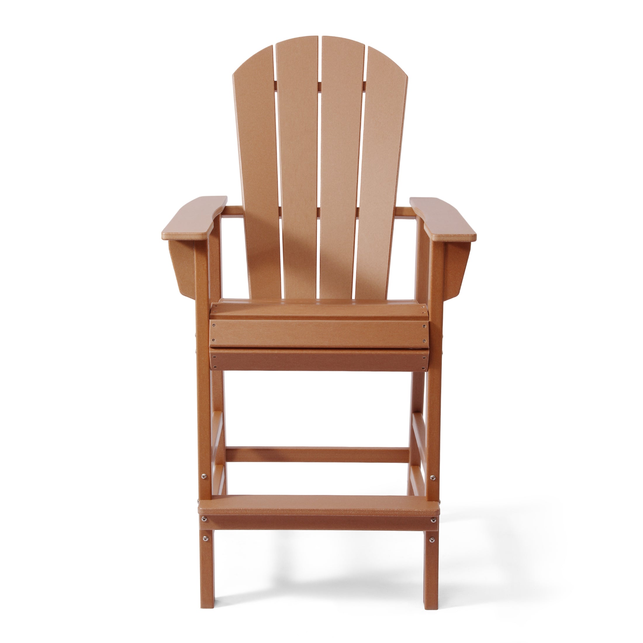 Paradise Outdoor HDPE Tall Adirondack Bar Height Chair With Cup Holder