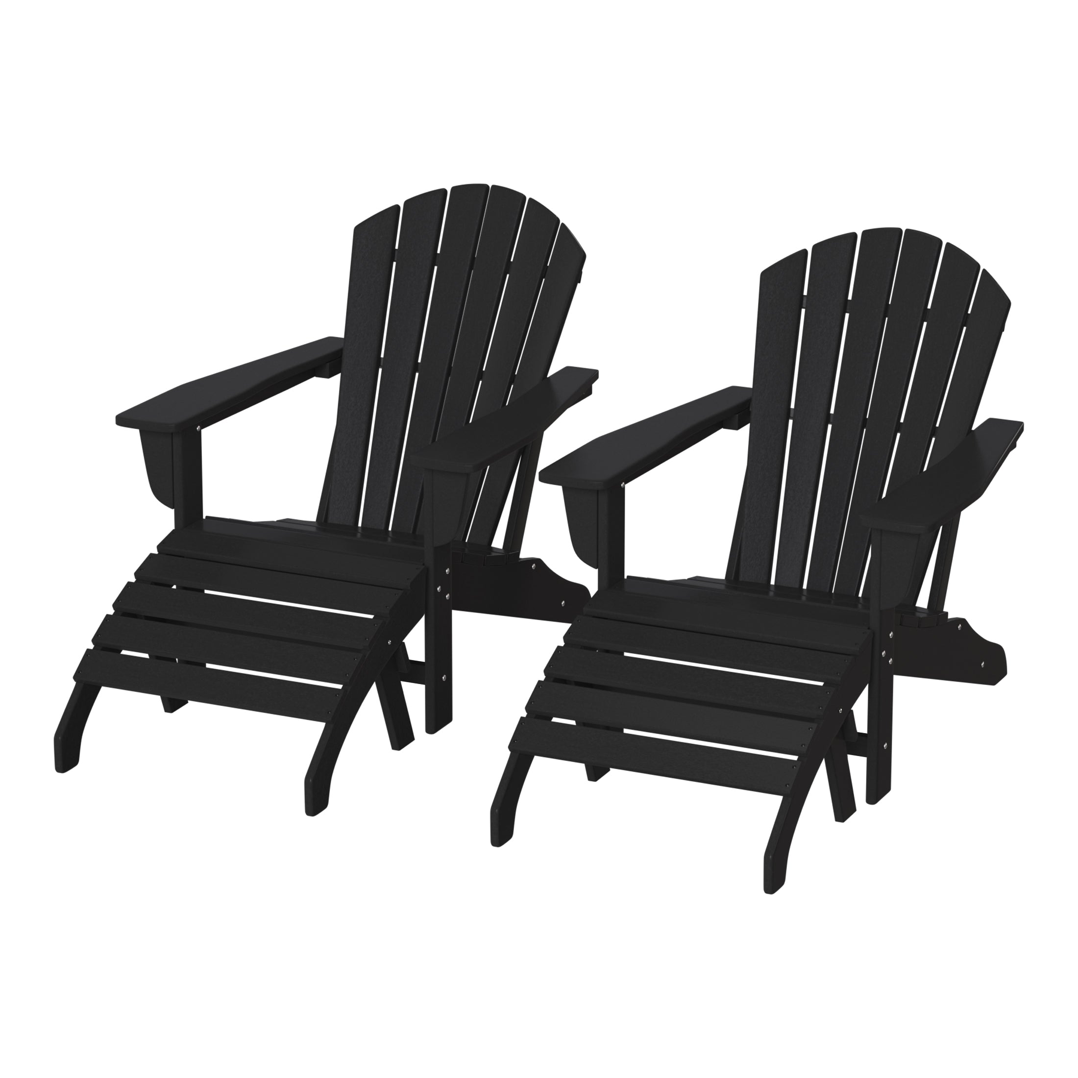 Portside Outdoor Adirondack Chair With Ottoman 4-Piece Set