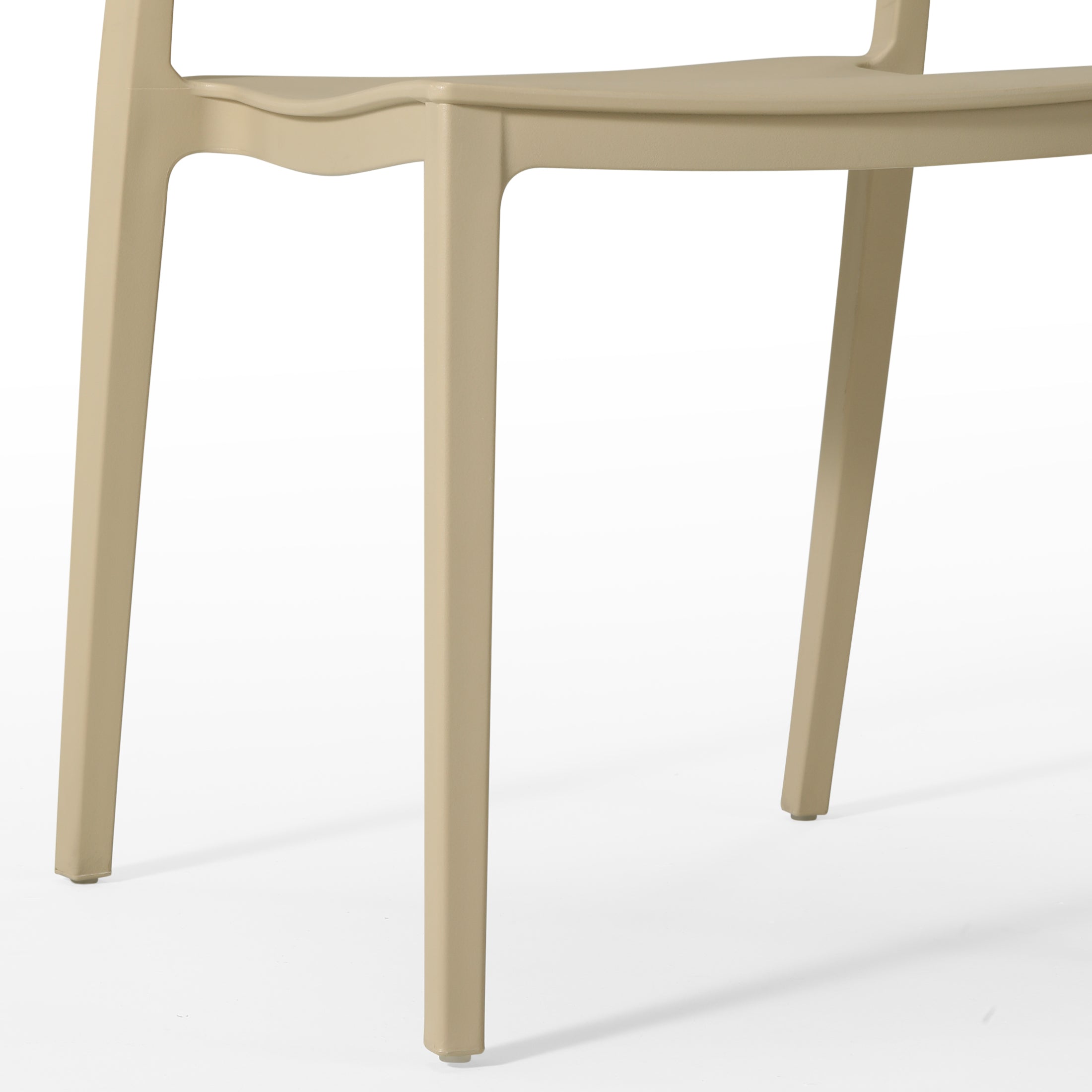 Sunshine Outdoor Modern Stackable Plastic Patio Bistro Dining Side Chairs (Set of 2)