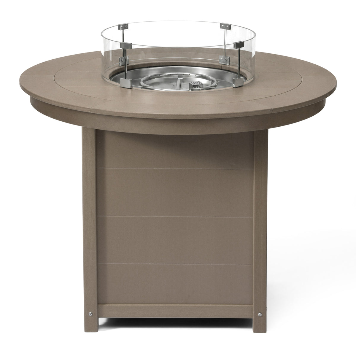 Sol 47" Modern Outdoor Patio Propane Round Counter Height Fire Pit Table