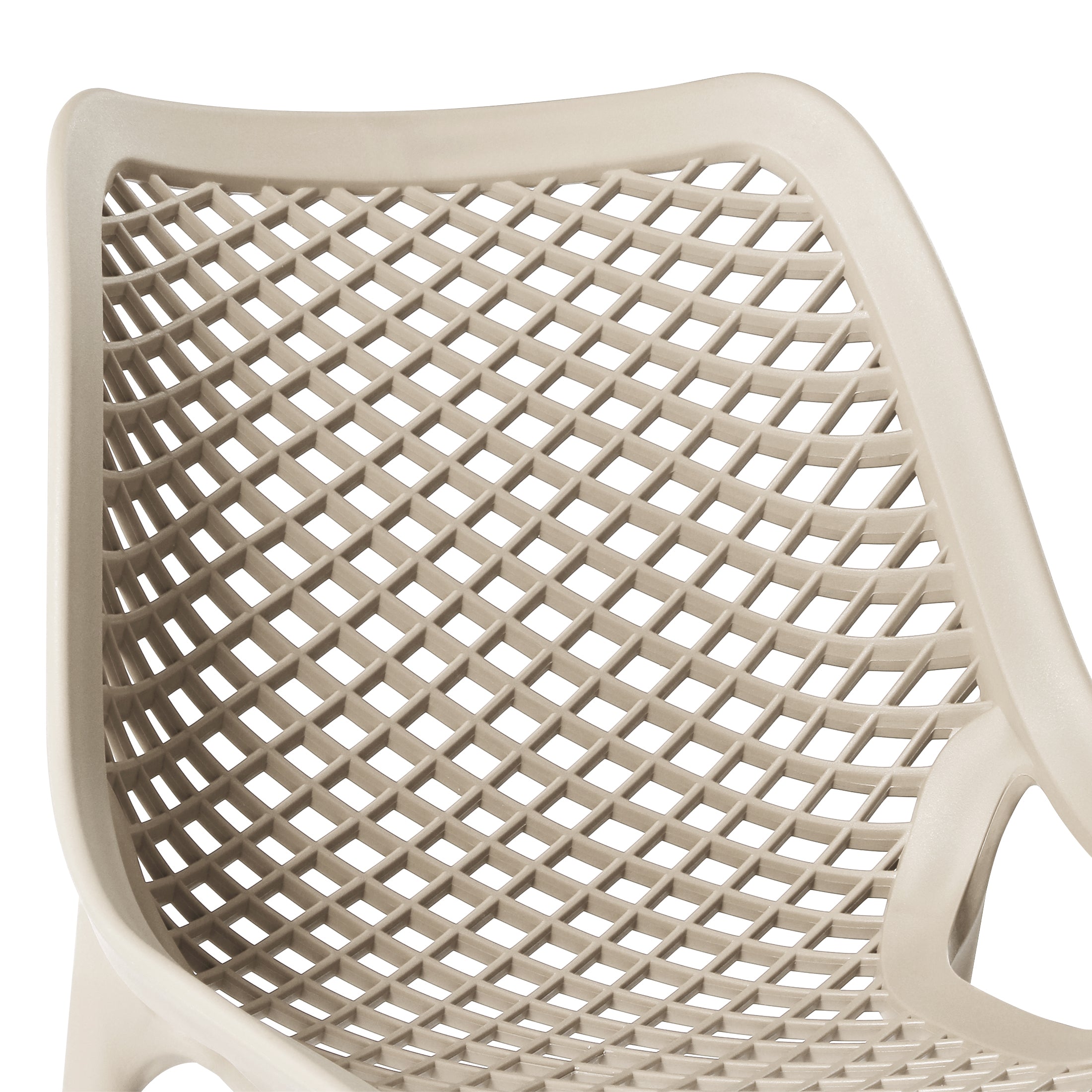 Sunshine Outdoor Stackable Modern Plastic Dining Chairs (Set of 2)