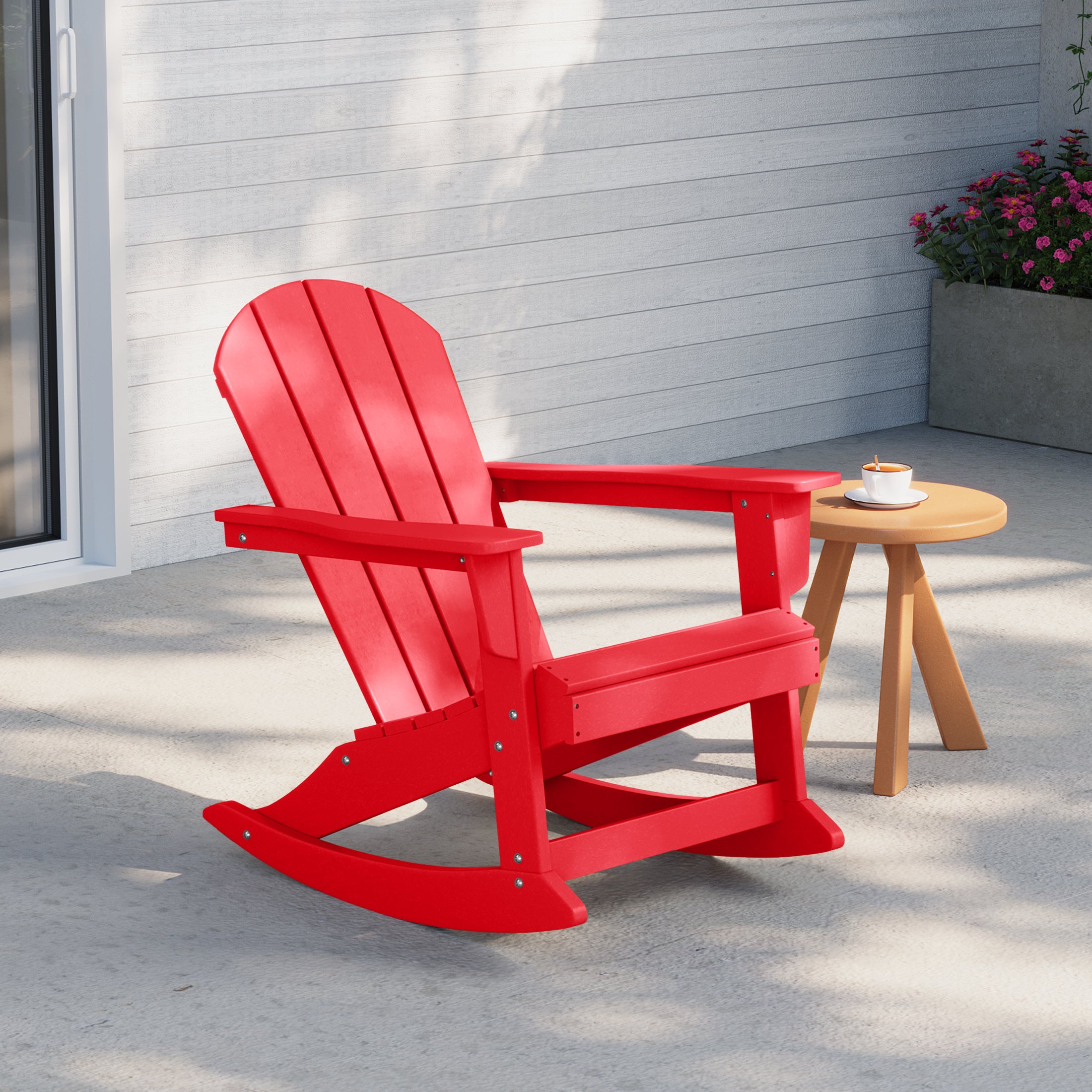 PARADISE Adirondack Rocking Chairs for Outdoor Patio, Lime
