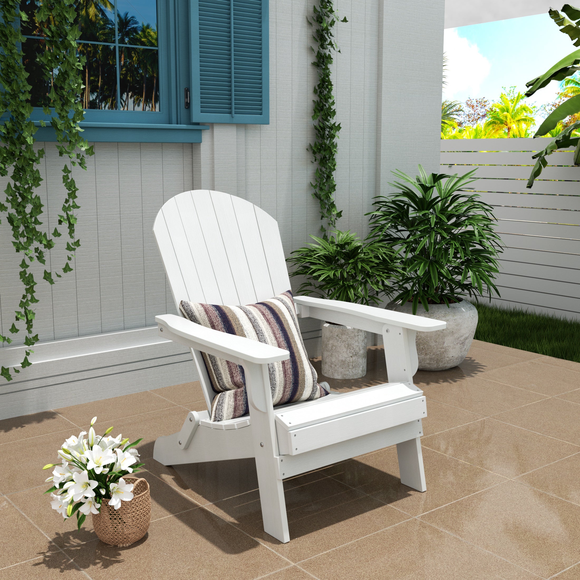 Florence HIPS Outdoor Patio Folding Adirondack Chair