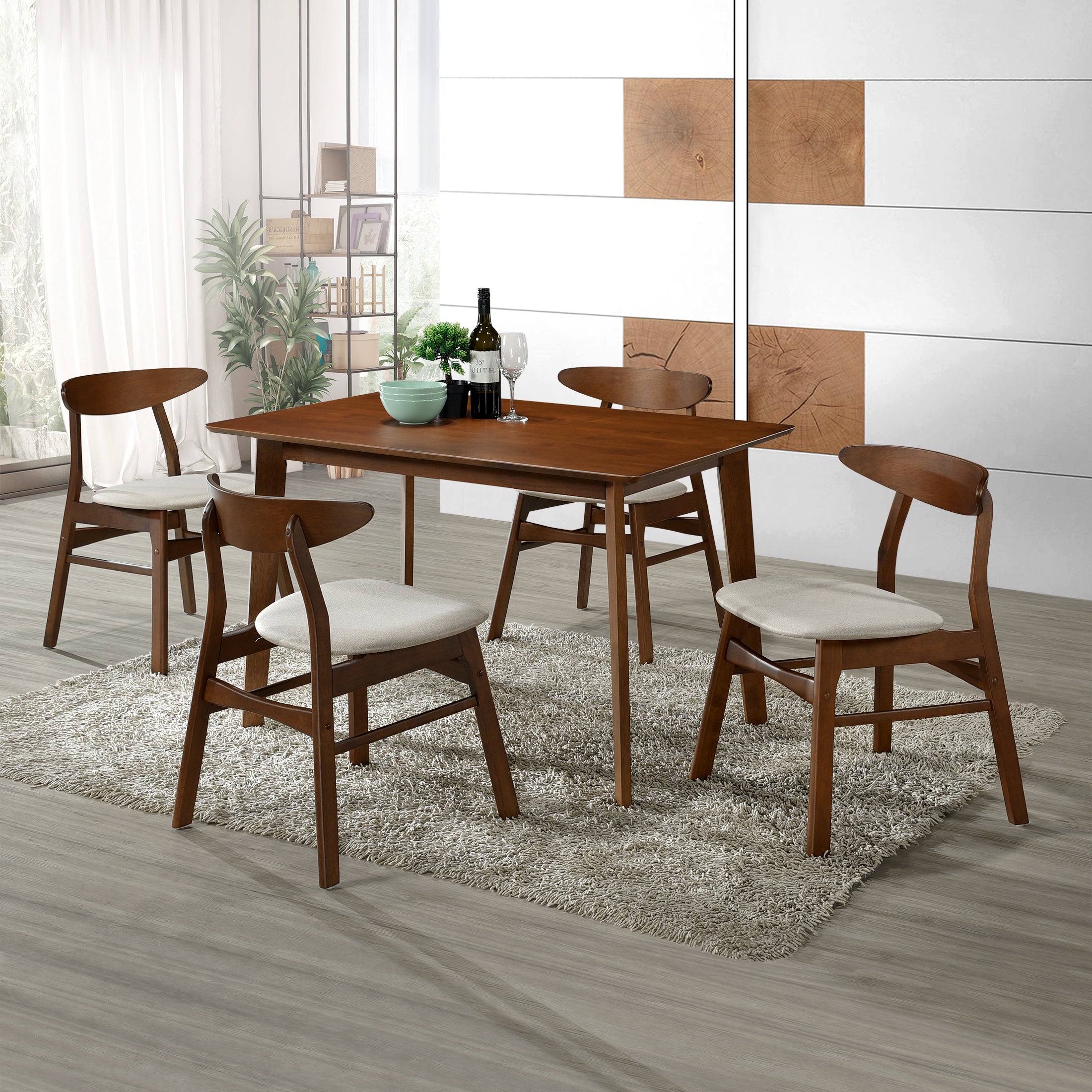 Scarsdale 47 x 29 inches solid Wood 4 seater dining table