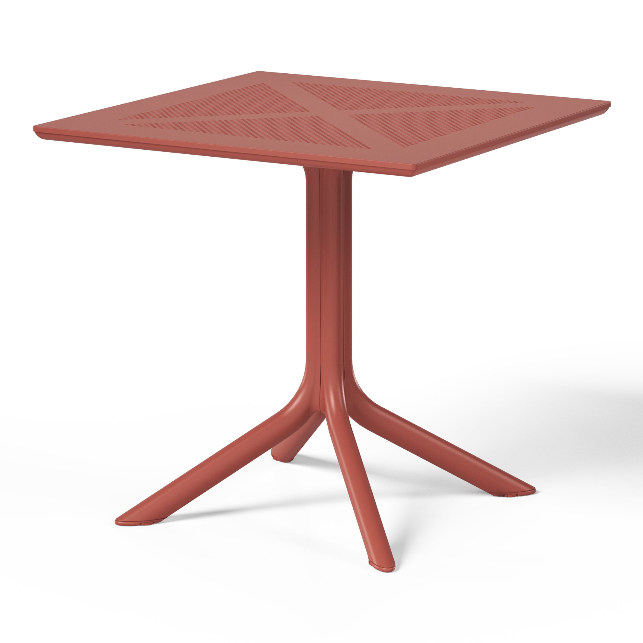 Sunshine 31.5" Square Plastic Outdoor Patio Dining Table for 4