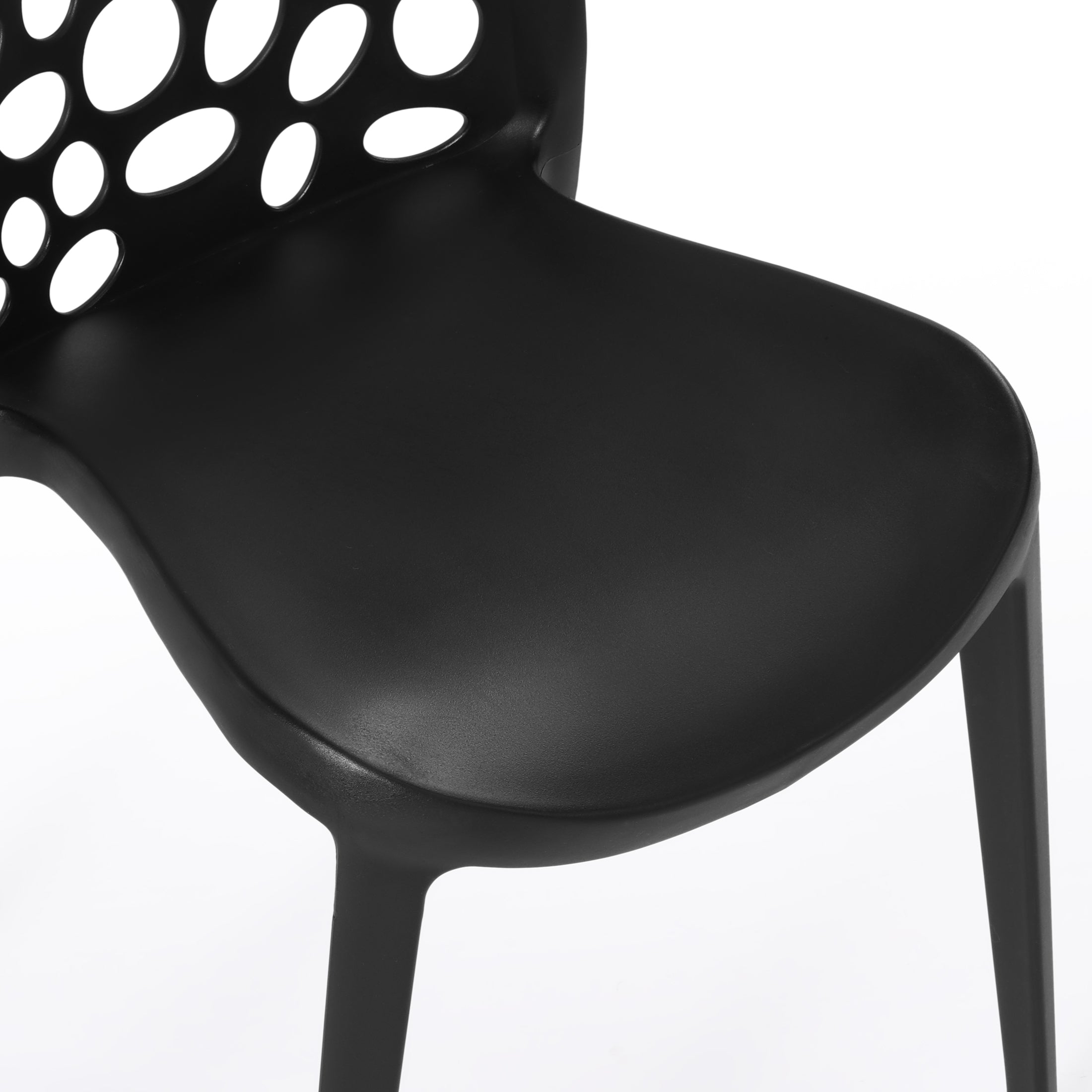 Sunshine Outdoor Modern Stackable Patio Dining Chairs (Set of 2)