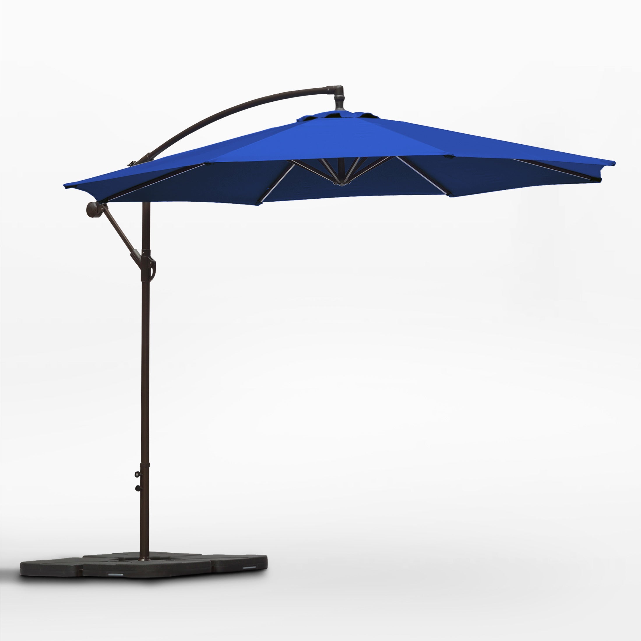 Elm 10 ft. Outdoor / Patio Cantilever Hanging Umbrella with weight base kit