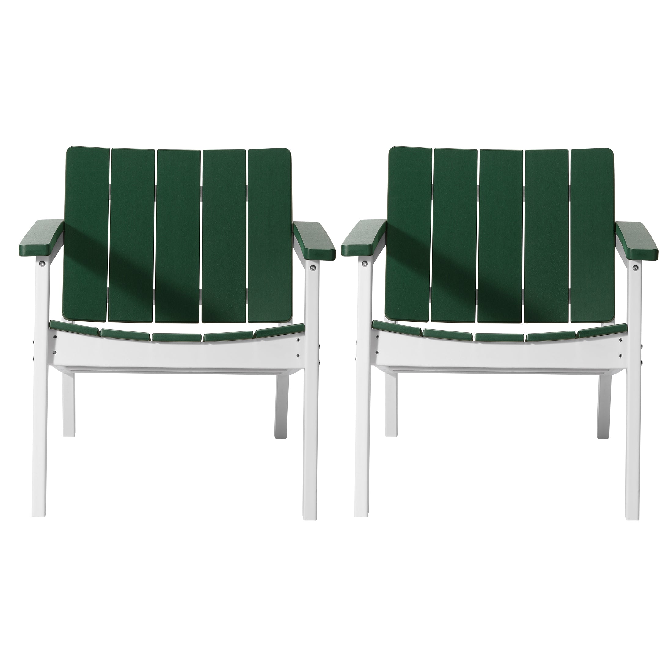 Seaside Outdoor HDPE Modern Patio Club Armchairs (Set of 2)