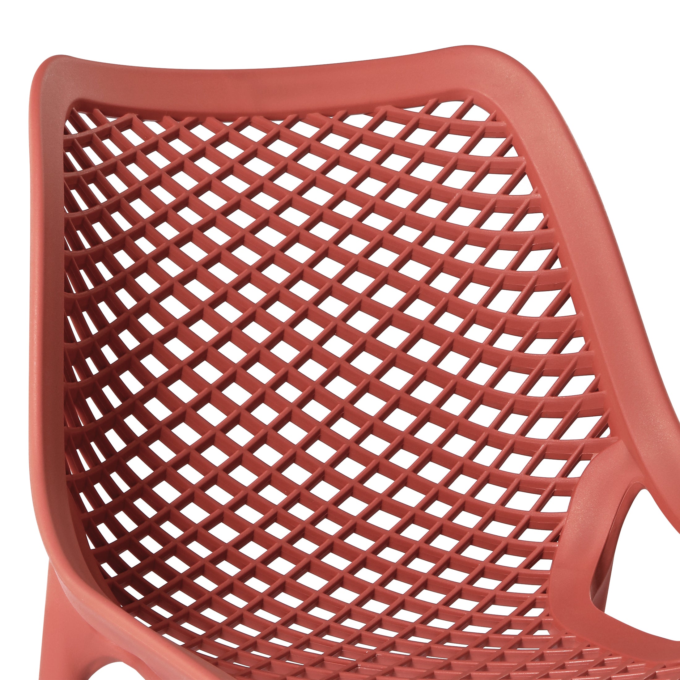 Sunshine Outdoor Stackable Modern Plastic Dining Chairs (Set of 2)