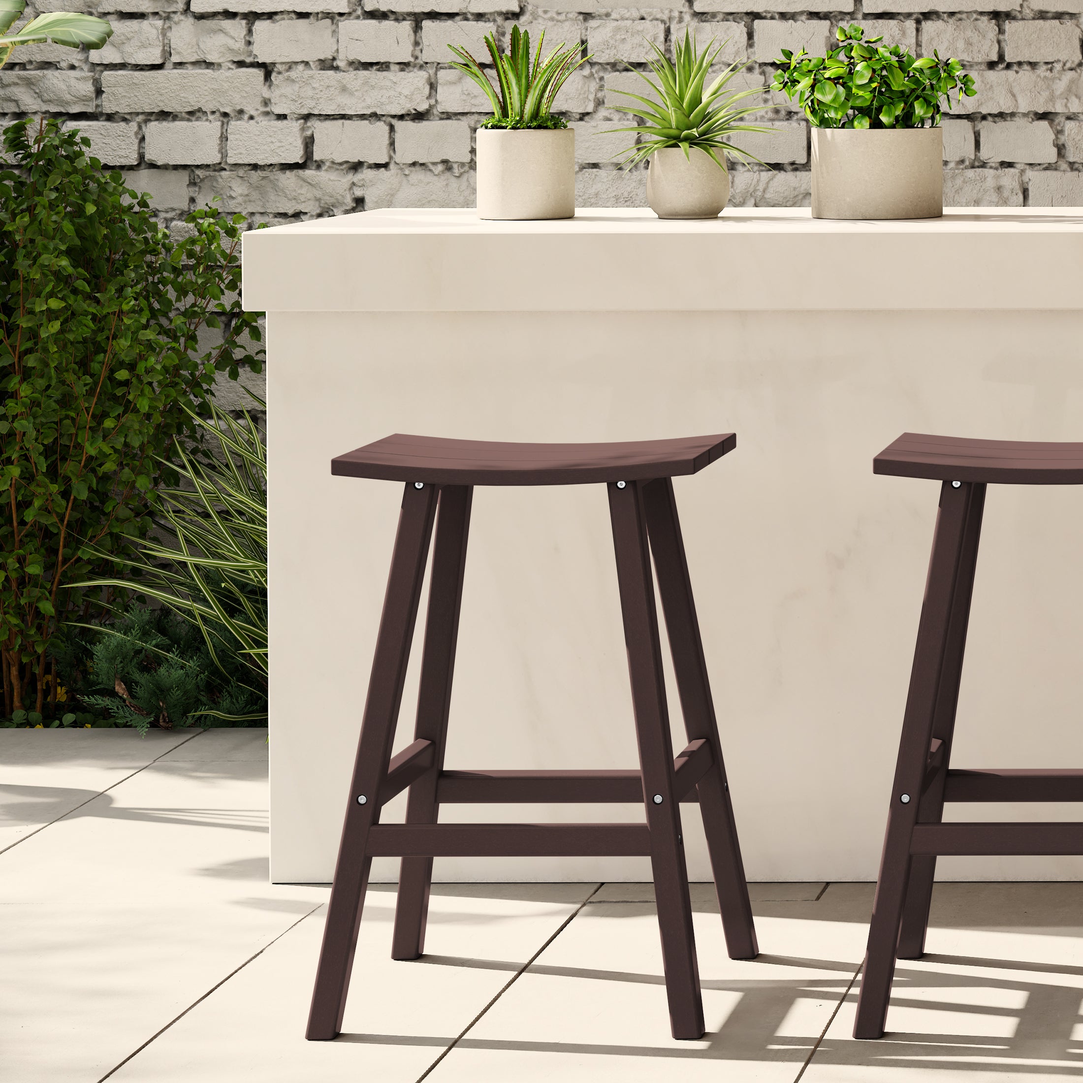 Paradise Westintrends 29" height Outdoor / Patio Saddle bar stool