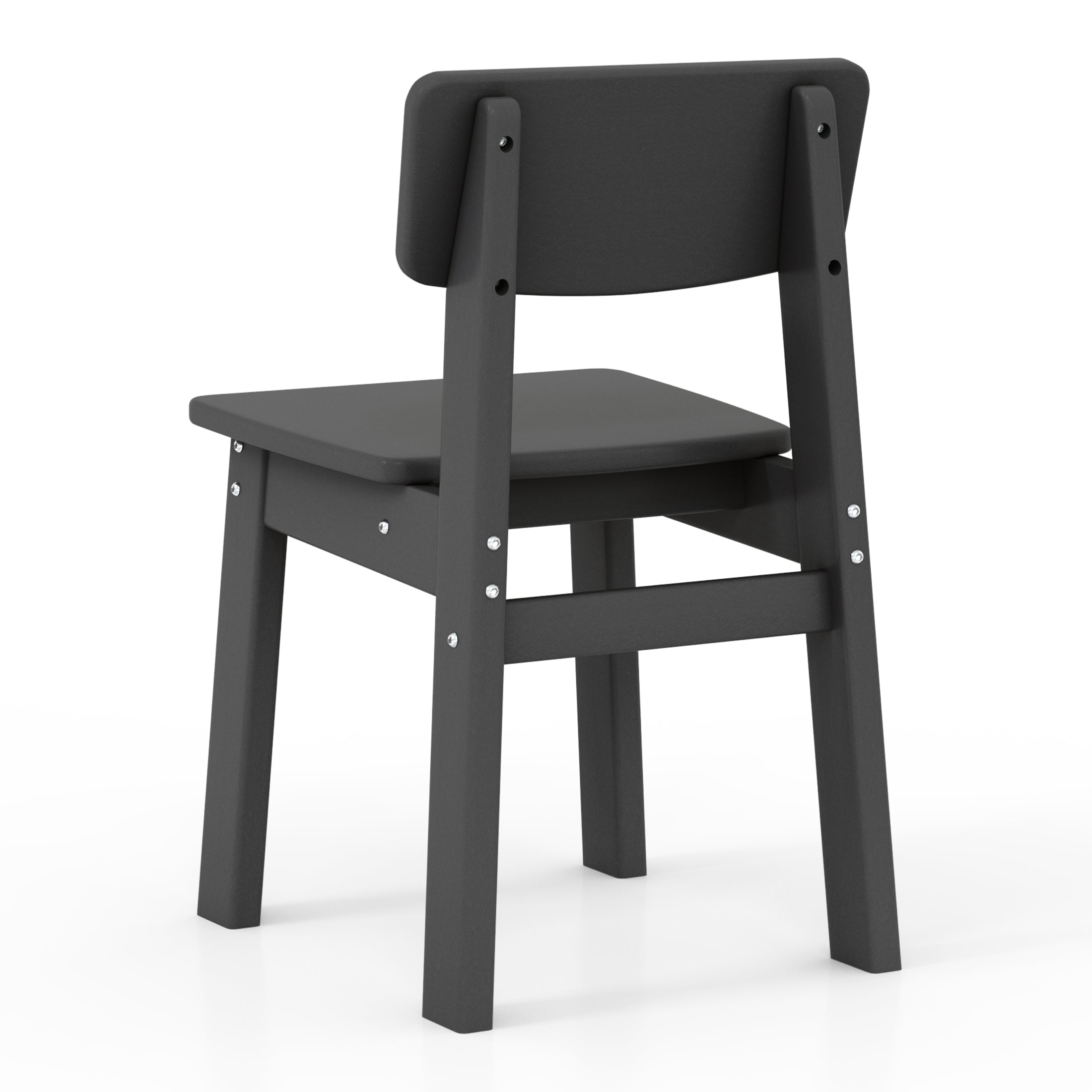 Little Explorers Outdoor HDPE Kids Modern Plastic Toddler Dining Chairs (Set of Two)