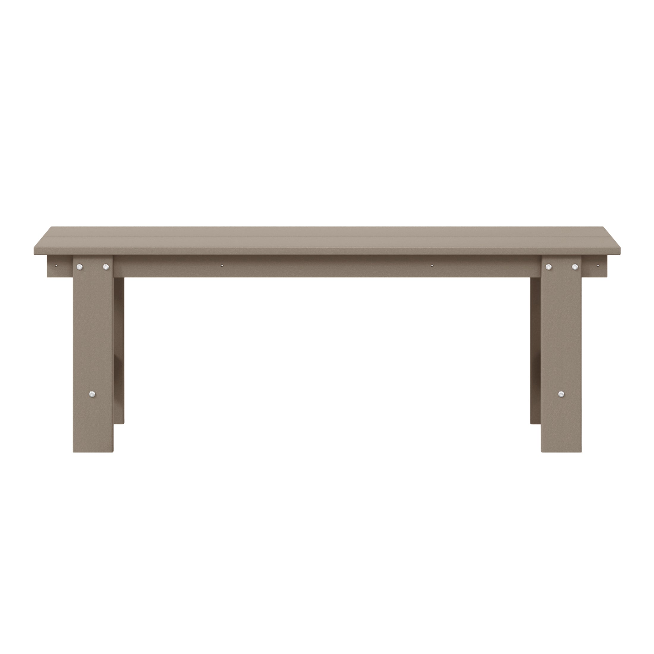 Palms Outdoor HDPE 48" Modern Backless Patio Bench