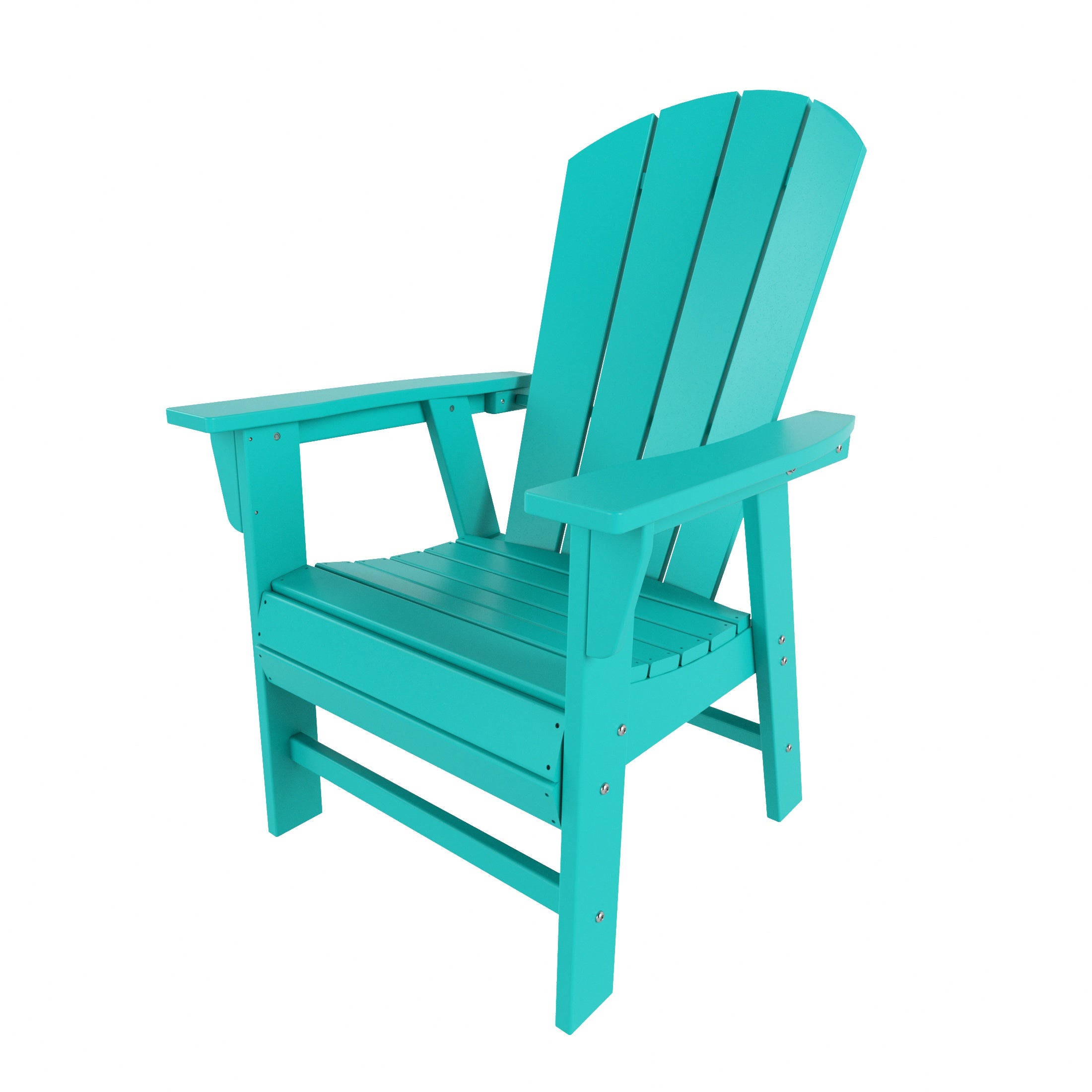 Paradise Outdoor Patio HDPE Plastic Adirondack Dining Chair
