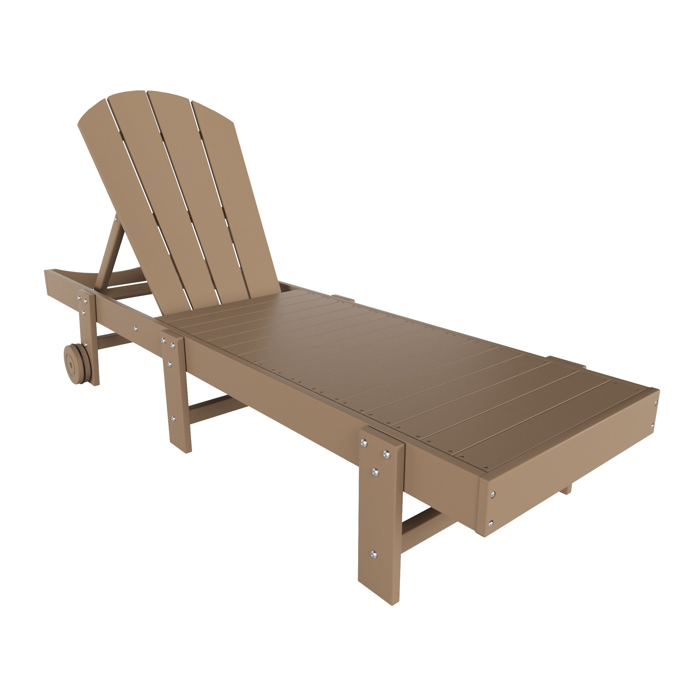 Paradise Adirondack Poly Reclining Chaise Lounge With Wheels