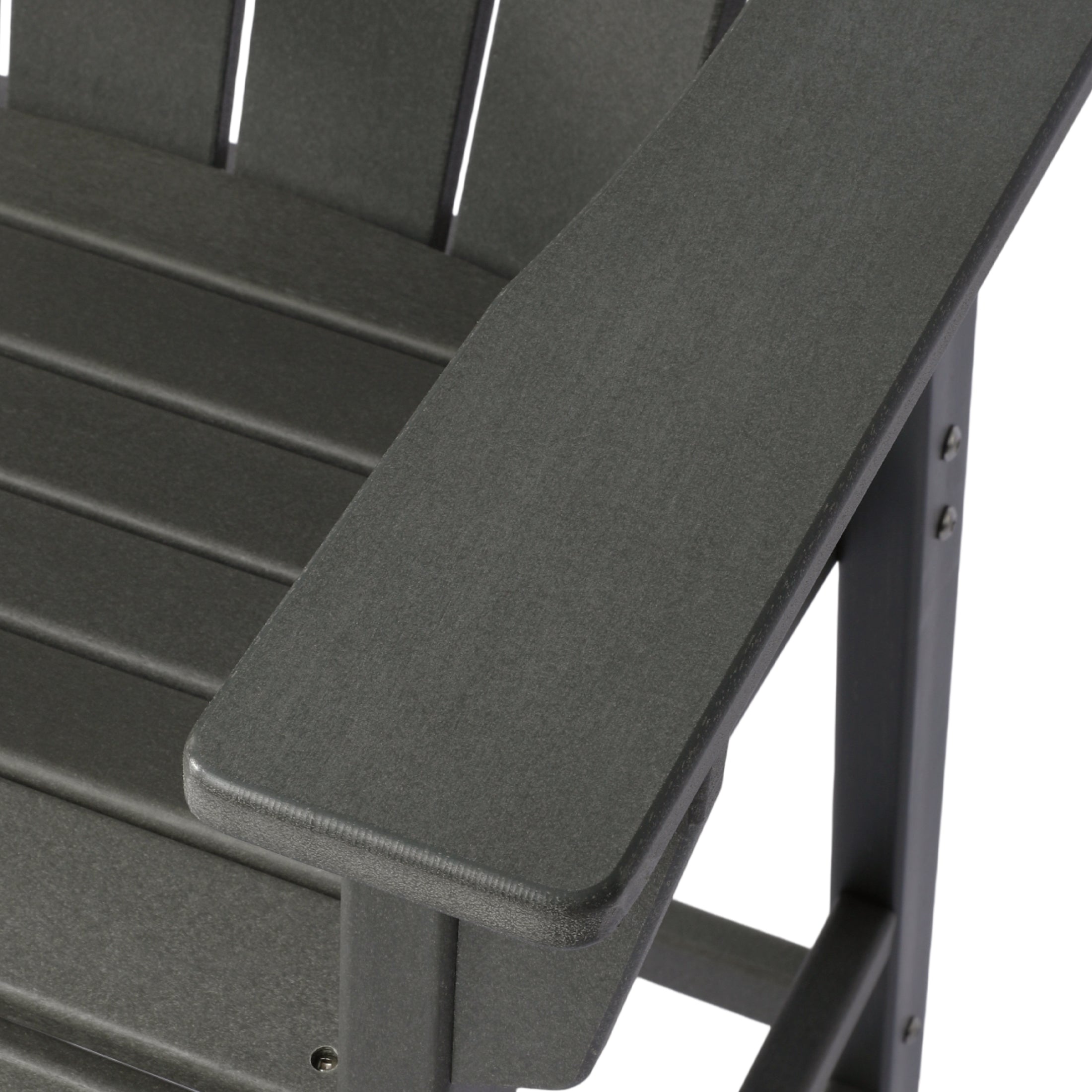 Paradise Outdoor HDPE Tall Adirondack Bar Height Chair With Cup Holder