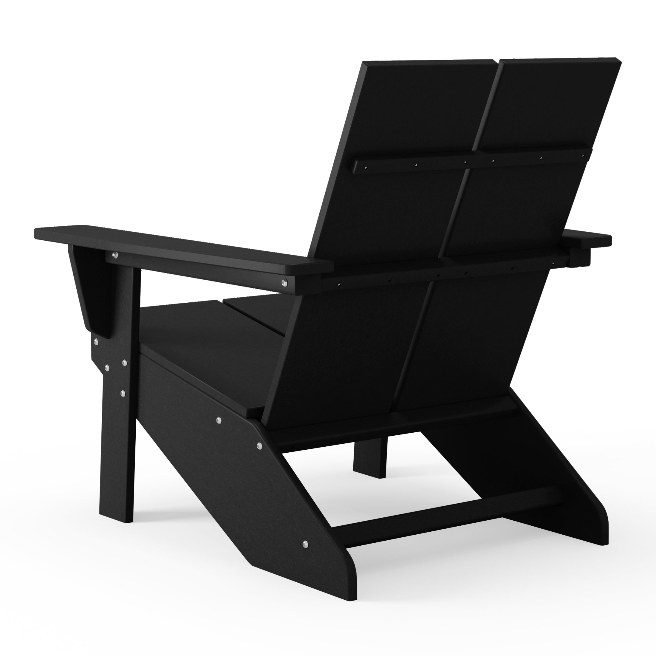 Seaview Outdoor HDPE Modern Adirondack Chair with Cup Holder (Set of 4)