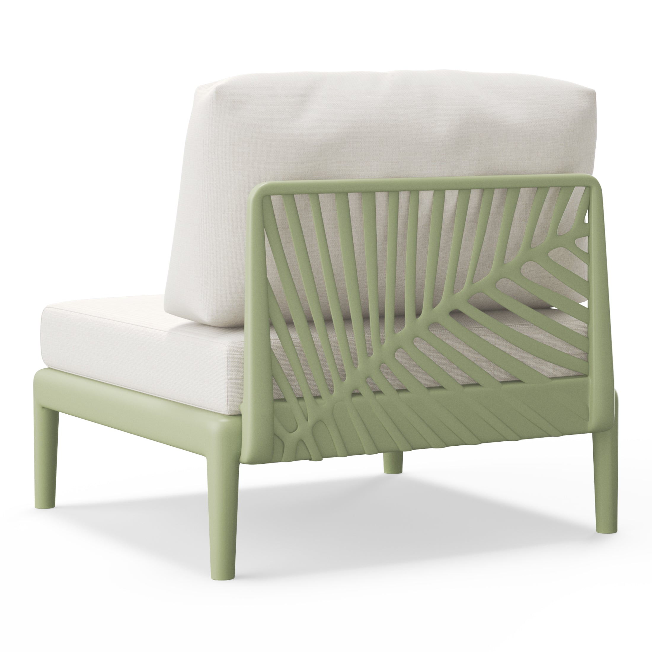 Sunshine Modern Outdoor Polypropylene Resin Deep Seating Armless Sectional