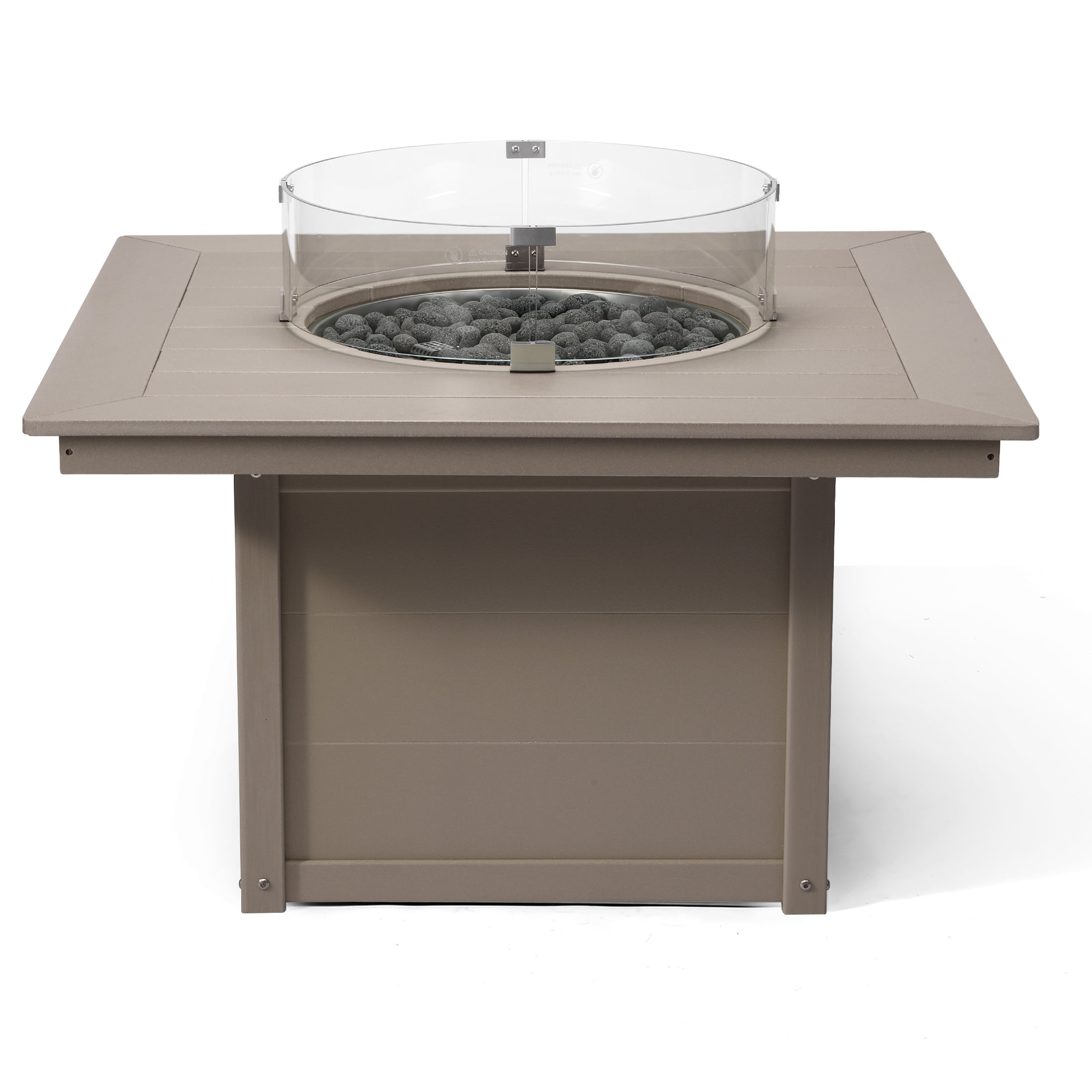 Sol 42" Modern Outdoor Patio Propane Square Fire Pit Table