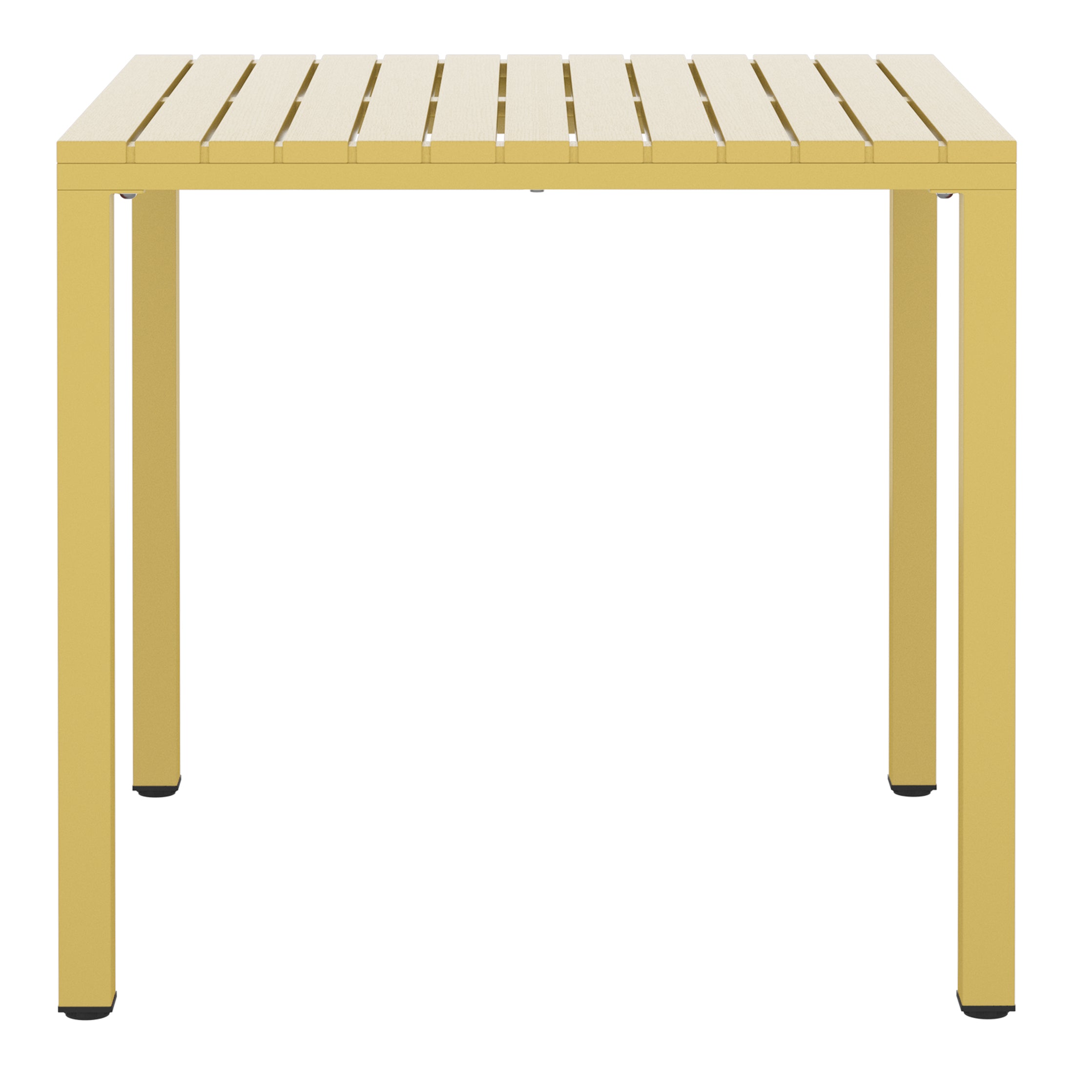 Sunshine 31.5" Iron Metal Frame Outdoor Square Patio Dining Table