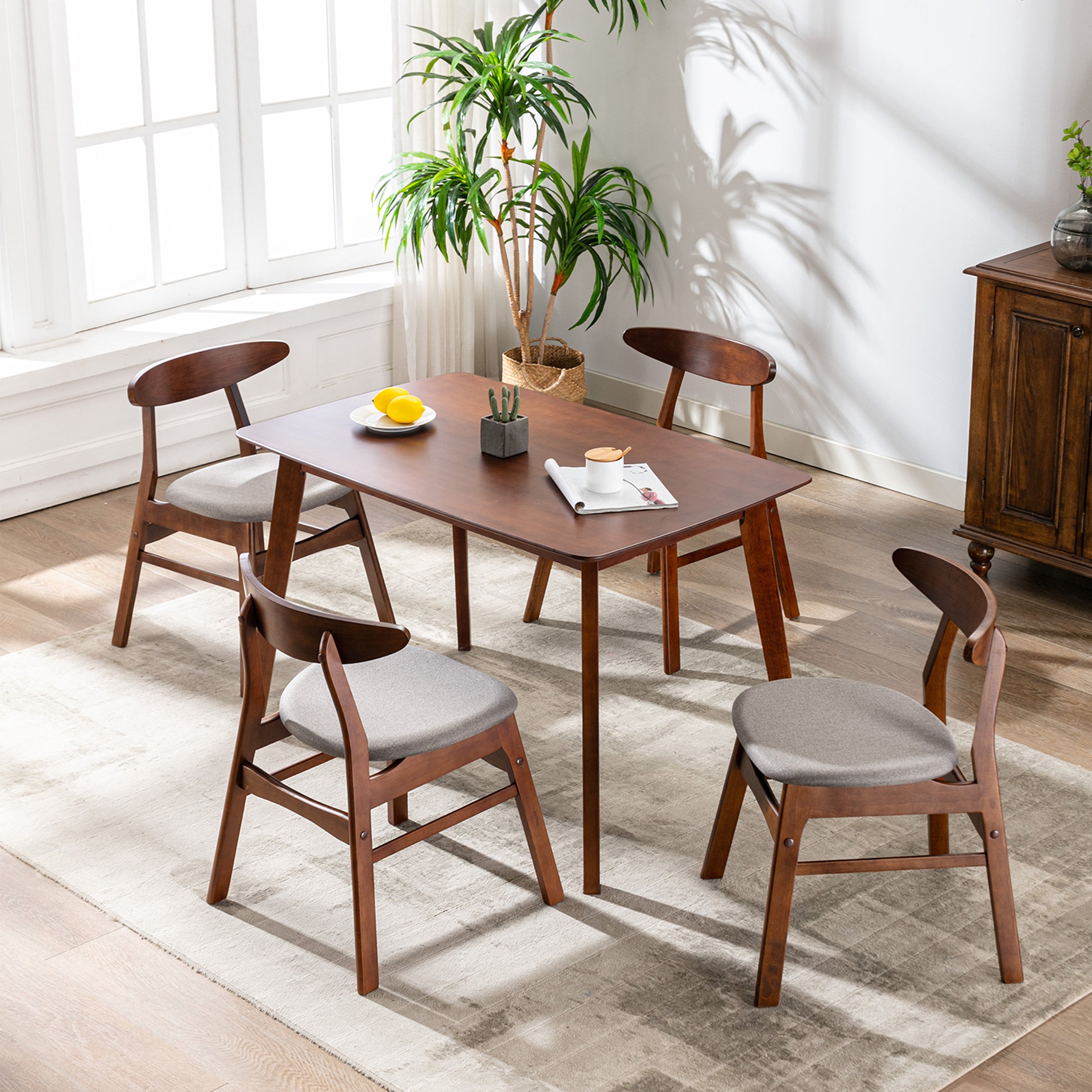 Scarsdale Linen fabric tufted upholstered side chair ( 4-Piece set )