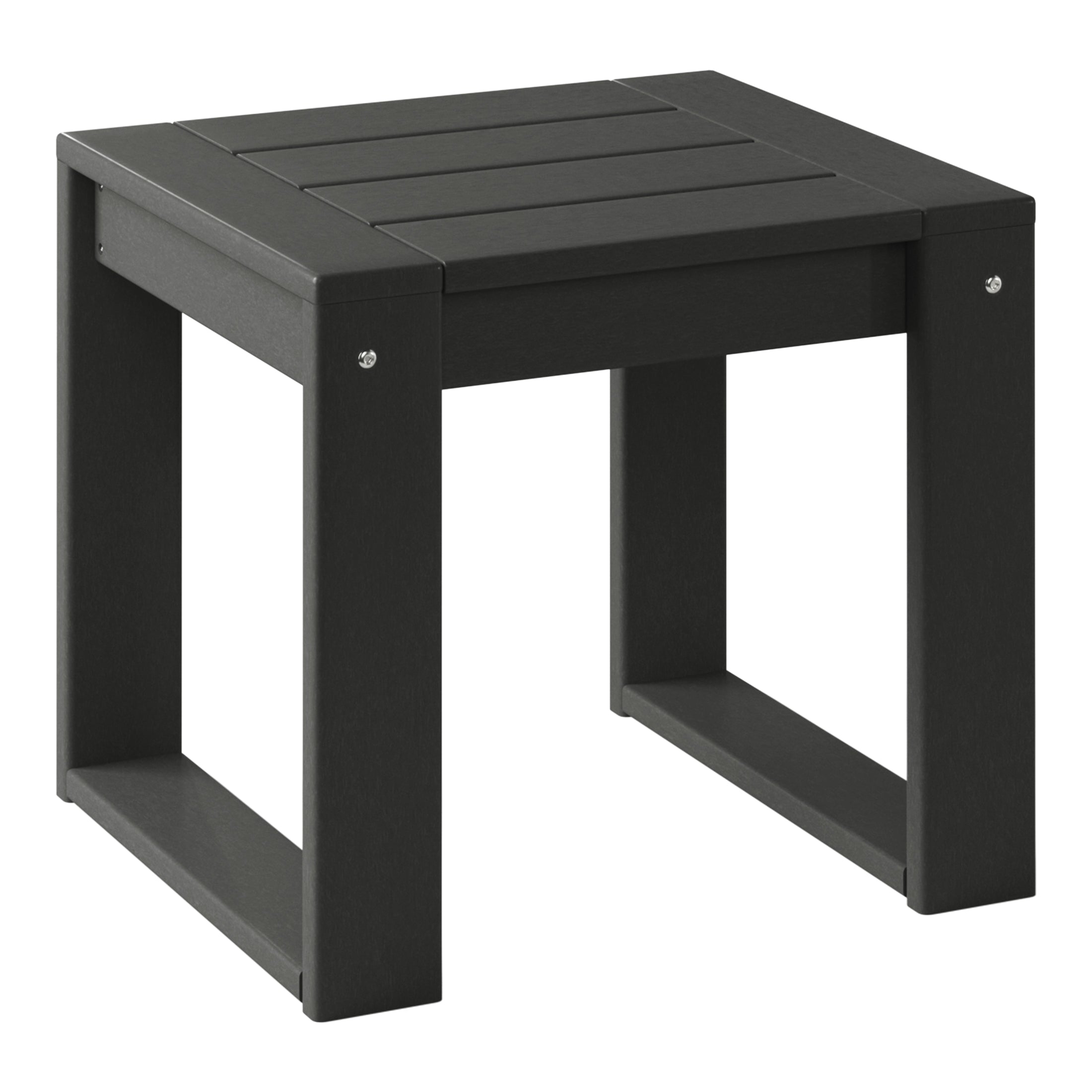 Rockaway Outdoor Modern 3-Piece HDPE Patio Sofa Set with Side Table
