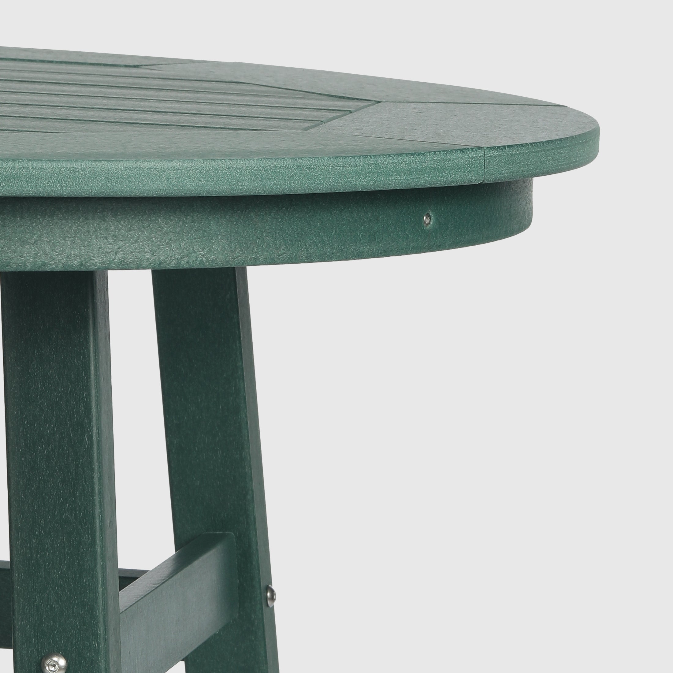 Paradise 5-Piece HDPE Outdoor Patio Dining Bar Bistro Table Set with Counter High Round Bar Stools
