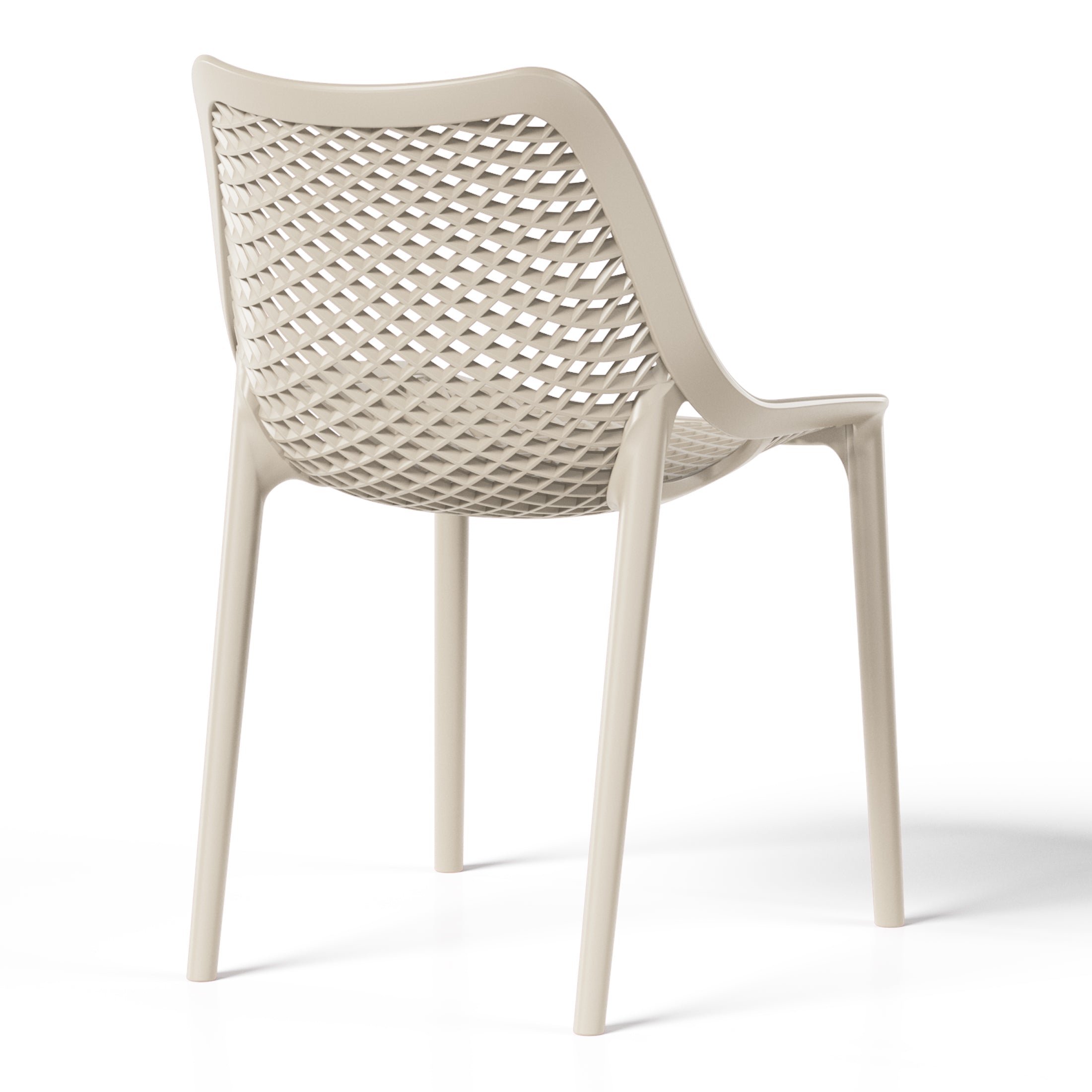 Sunshine Outdoor Stackable Modern Plastic Dining Chairs (Set of 2)