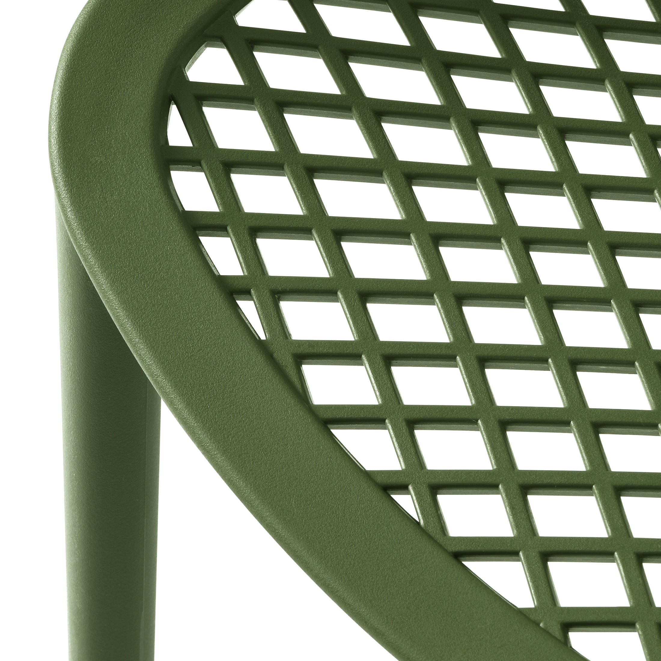 Sunshine Outdoor Stackable Modern Plastic Dining Chairs (Set of 2)