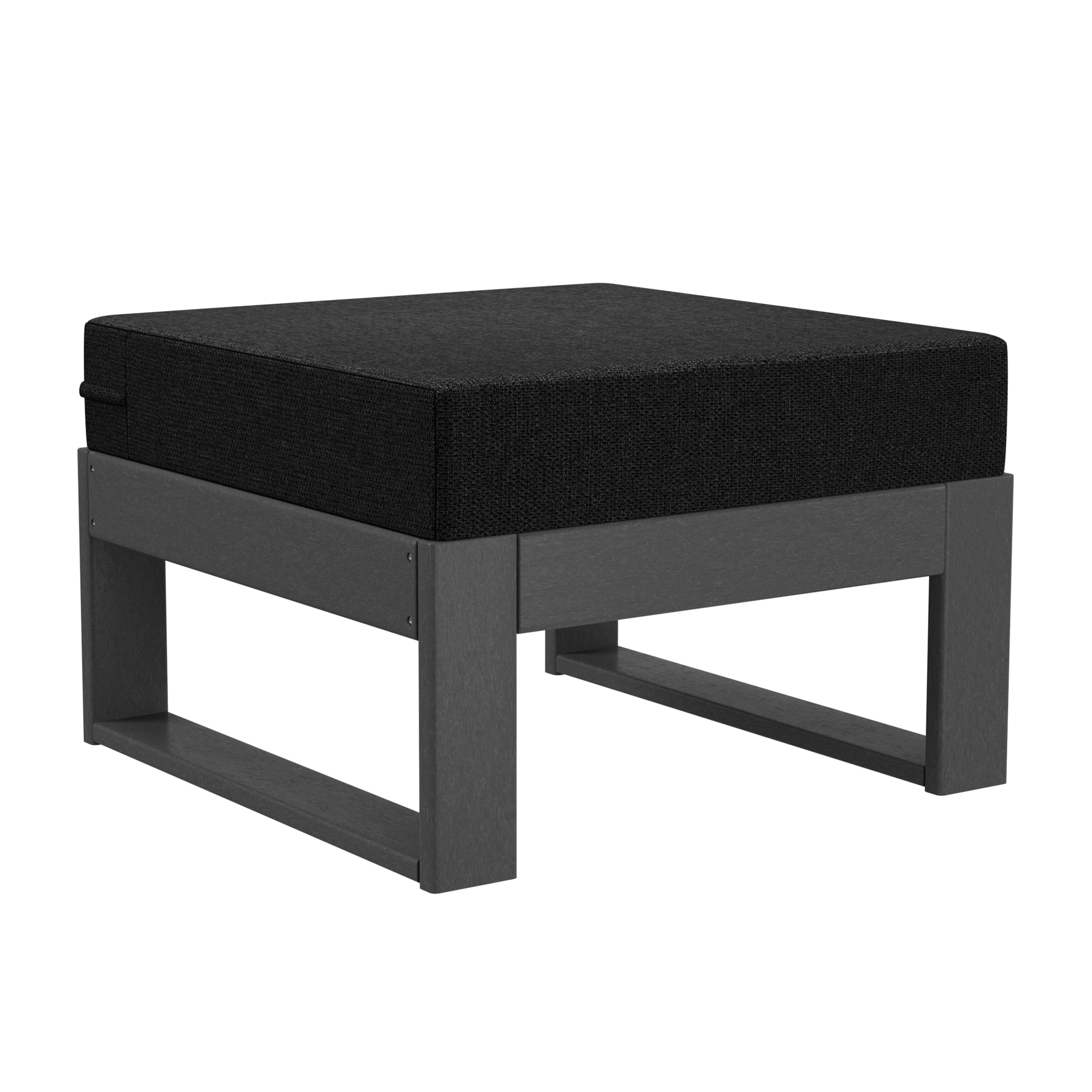 Rockaway 4-Piece Outdoor HDPE All-Weather Modern Deep Seating Patio Sofa Sectional Set with Waterproof Cushions